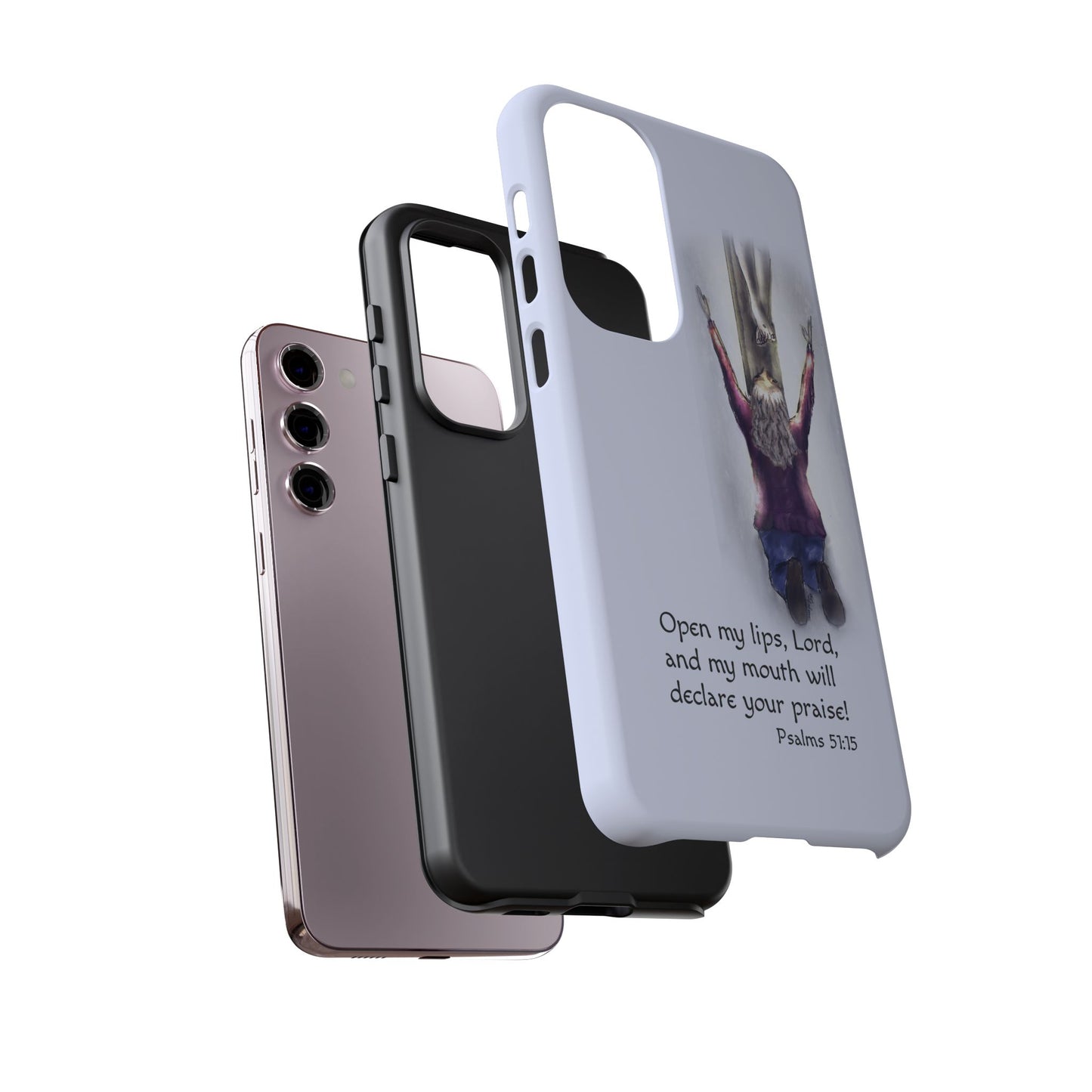 Only You, Jesus - Phone Case with Inspirational Design - Open My Lips, Lord, Christian Gift for Young Adults, Thoughtful Christian Decor, Scripture Phone Case