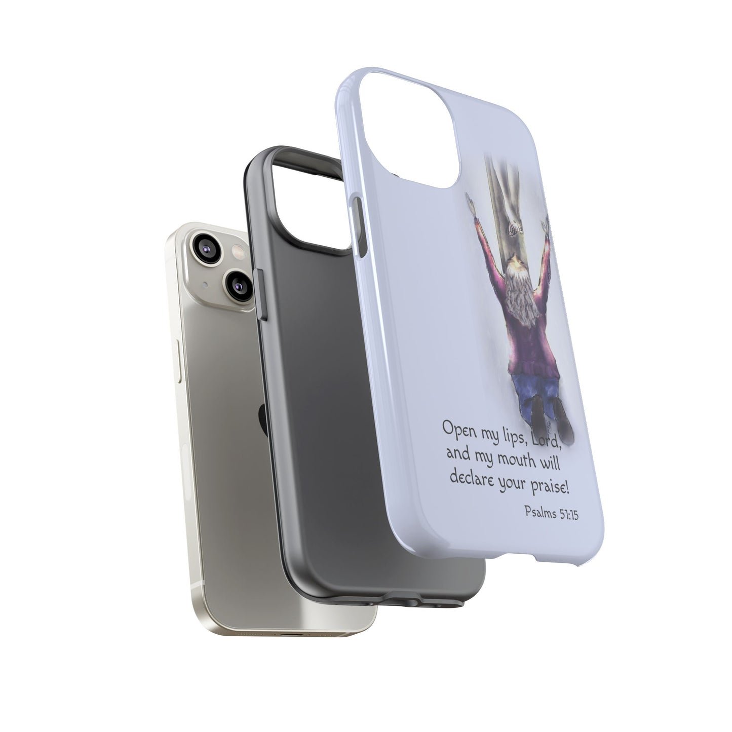 Only You, Jesus - Phone Case with Inspirational Design - Open My Lips, Lord, Christian Gift for Young Adults, Thoughtful Christian Decor, Scripture Phone Case