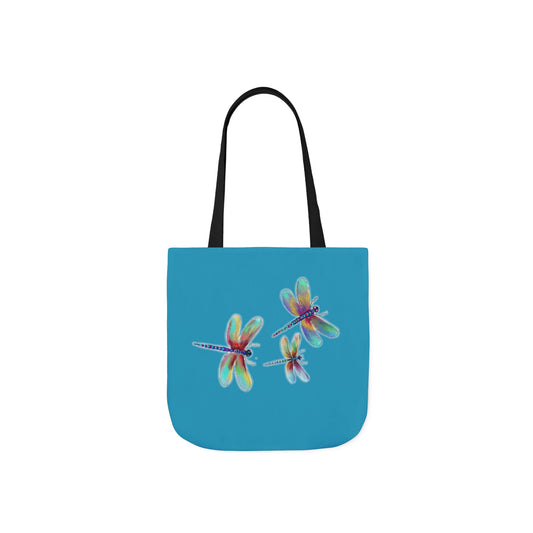 Colorful Dragonflies Canvas Tote Bag, Beach Bag, Grocery Bag, Reusable Tote, Eco-Friendly Gift, Summer Accessories