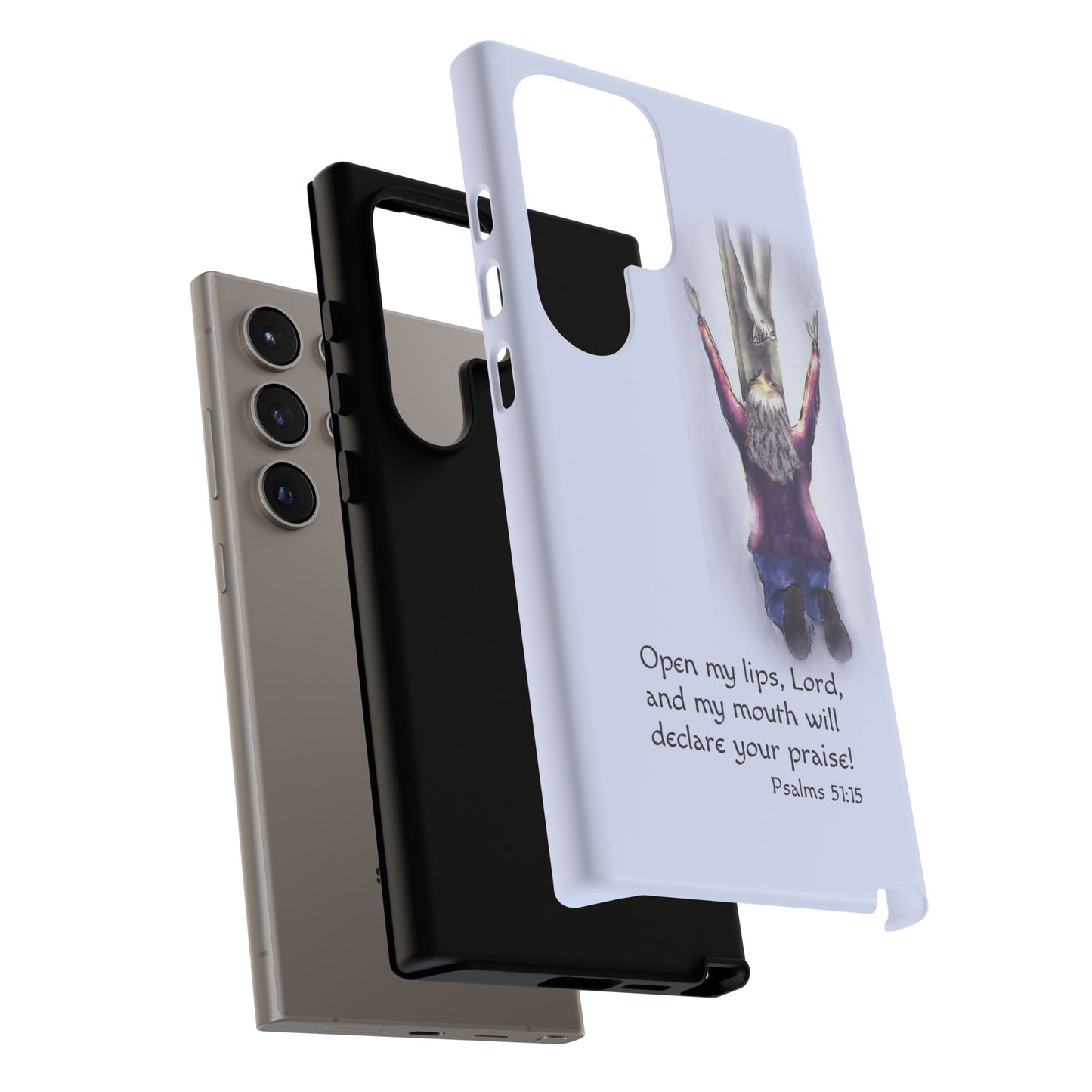 Only You, Jesus - Phone Case with Inspirational Design - Open My Lips, Lord, Christian Gift for Young Adults, Thoughtful Christian Decor, Scripture Phone Case