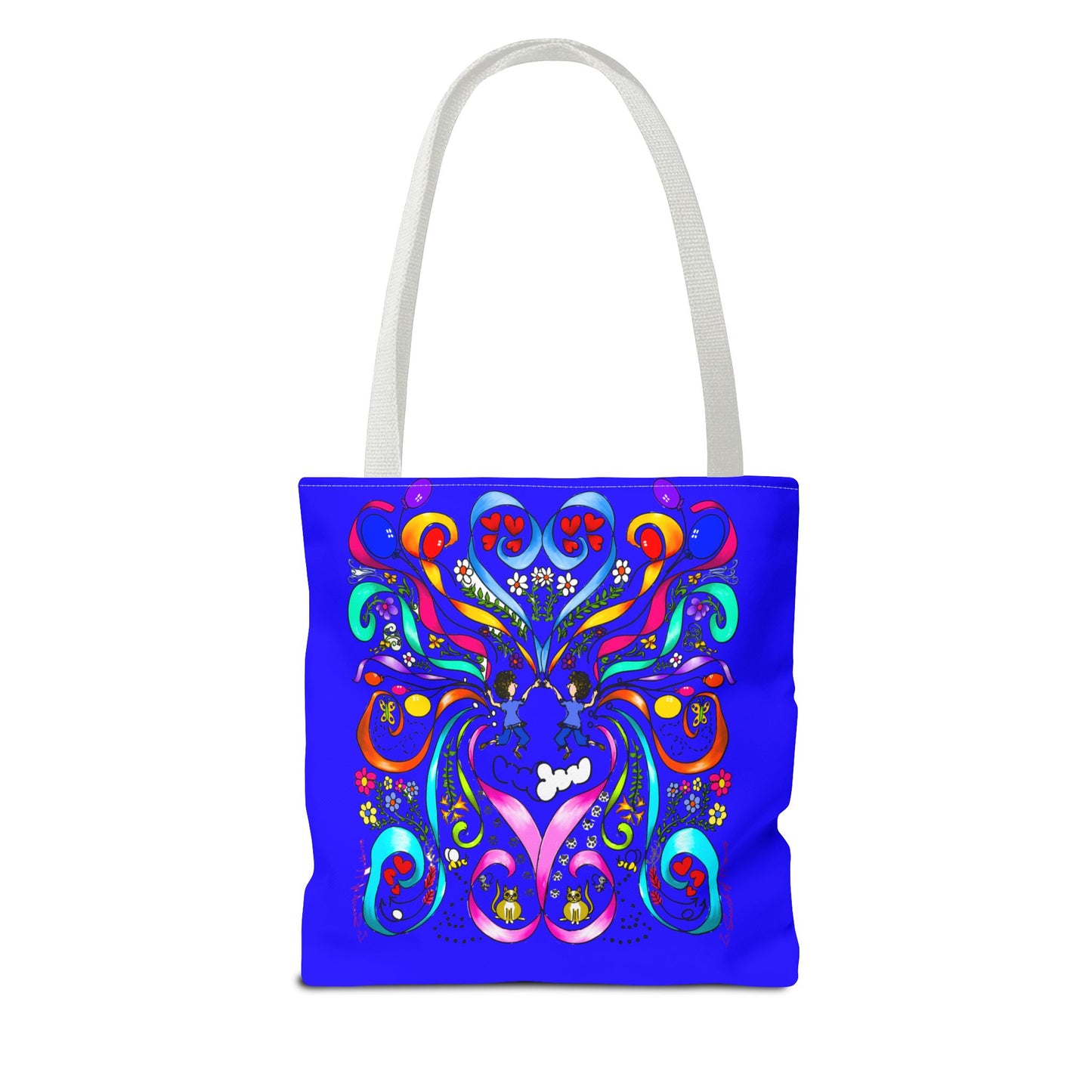 Vibrant Floral Tote Bag, Colorful Shopping Bag, Reusable Grocery Tote, Art Print Carry-All, Eco-Friendly Gift Bag