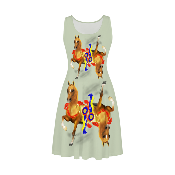 skater dress, horses, champion