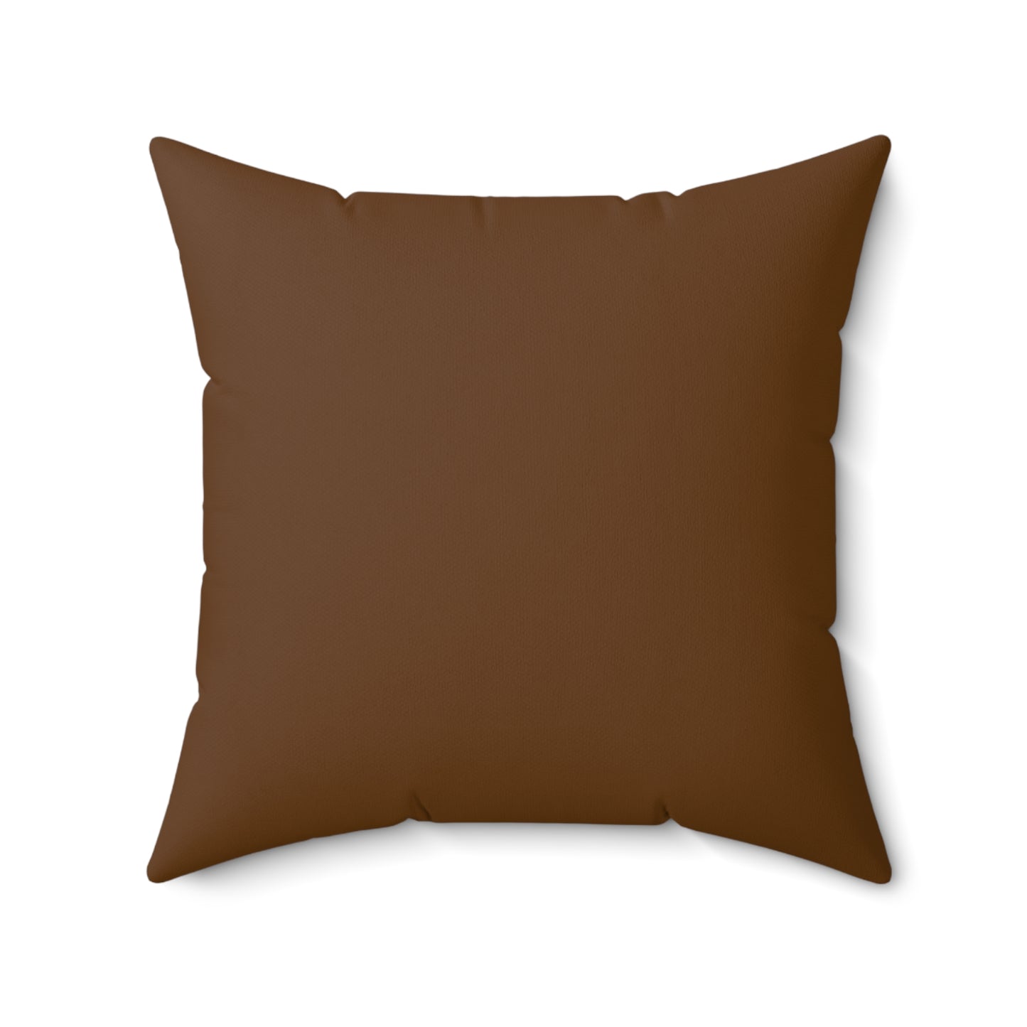 Mare & Foal - dark brown border Spun Polyester Square Pillow