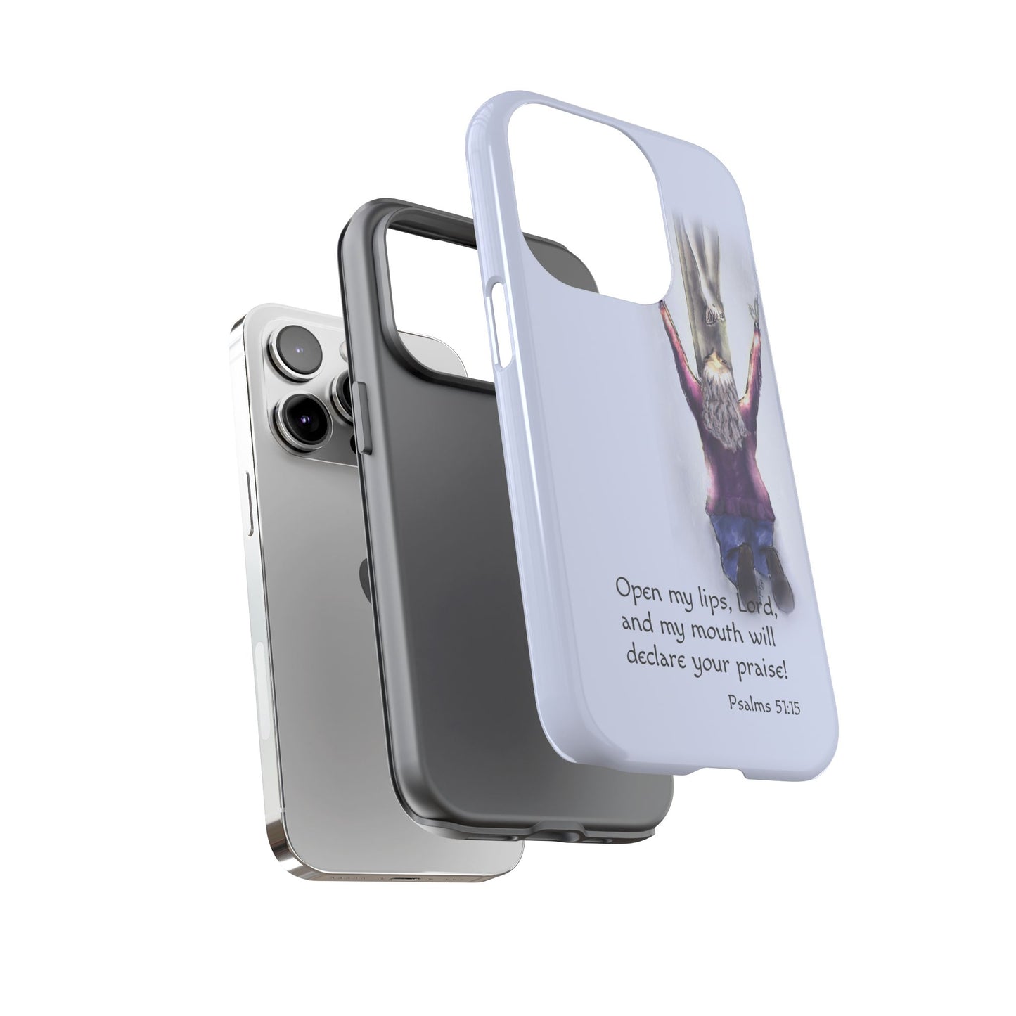 Only You, Jesus - Phone Case with Inspirational Design - Open My Lips, Lord, Christian Gift for Young Adults, Thoughtful Christian Decor, Scripture Phone Case
