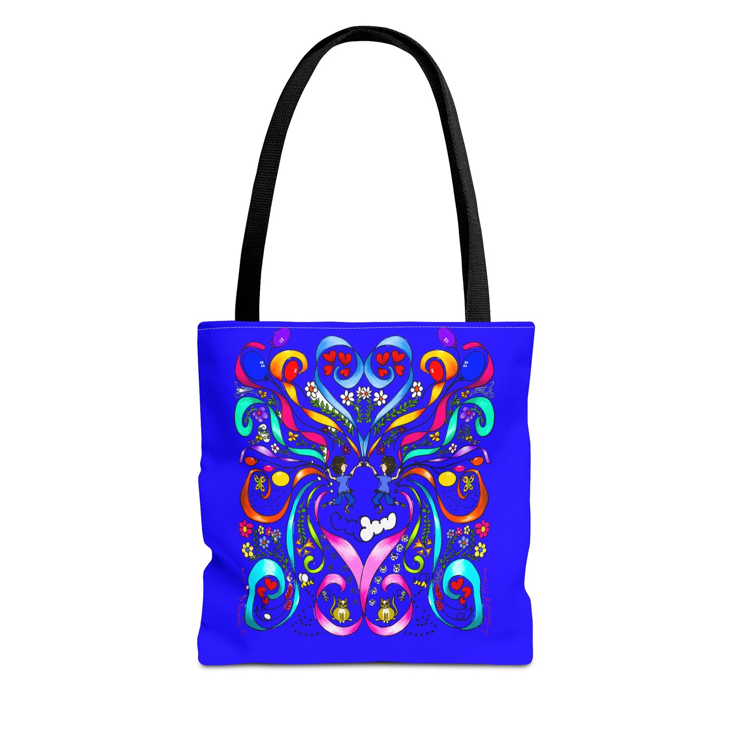 Vibrant Floral Tote Bag, Colorful Shopping Bag, Reusable Grocery Tote, Art Print Carry-All, Eco-Friendly Gift Bag
