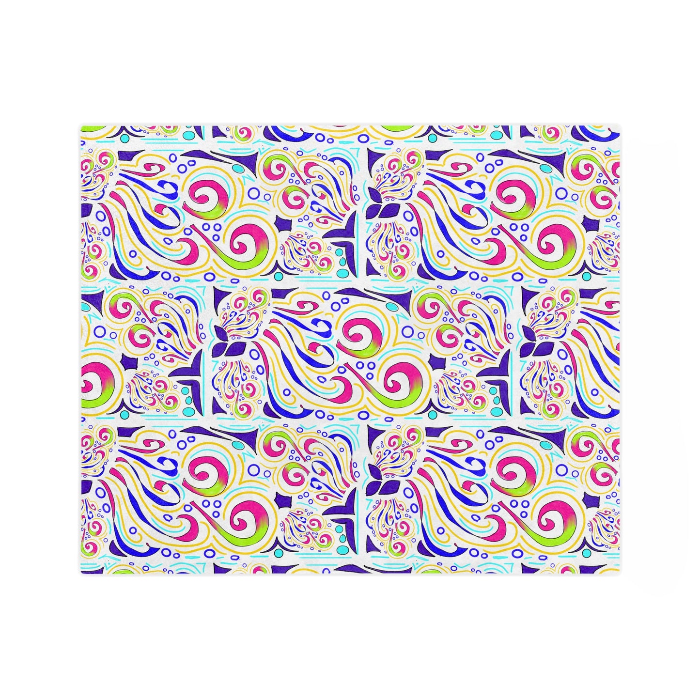 ColorCode Bold Floral Microfiber Blanket, Cozy Blanket, Bohemian Decor, Soft Throw, Gift for Her, Home Snuggle Blanket