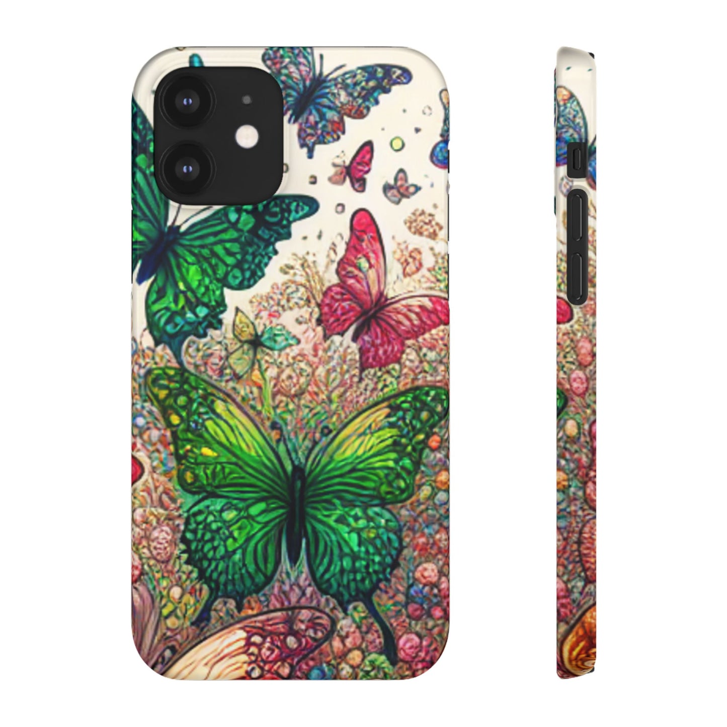 Colorful Butterfly Snap Cases, Over 50 types of Phone Covers, Floral Design, Spring Decor, Eco-Friendly Gift