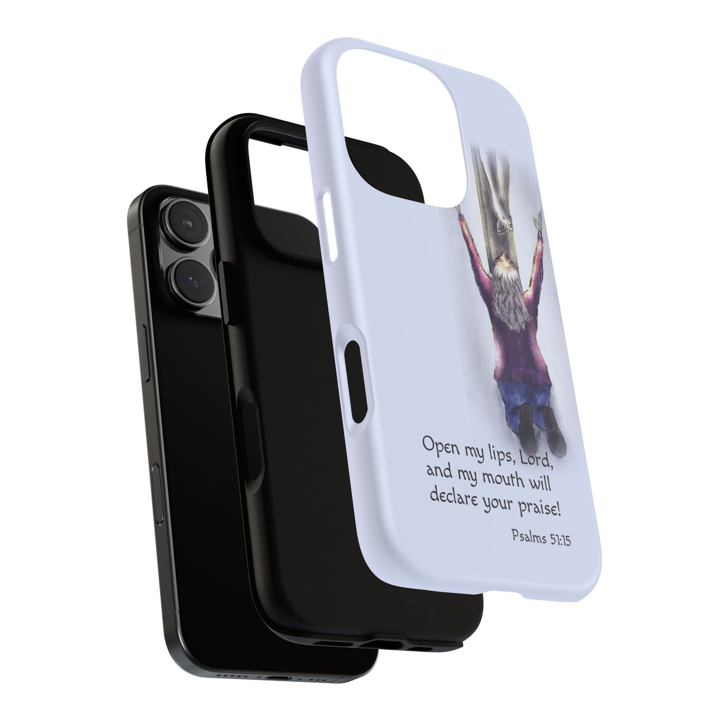 Only You, Jesus - Phone Case with Inspirational Design - Open My Lips, Lord, Christian Gift for Young Adults, Thoughtful Christian Decor, Scripture Phone Case