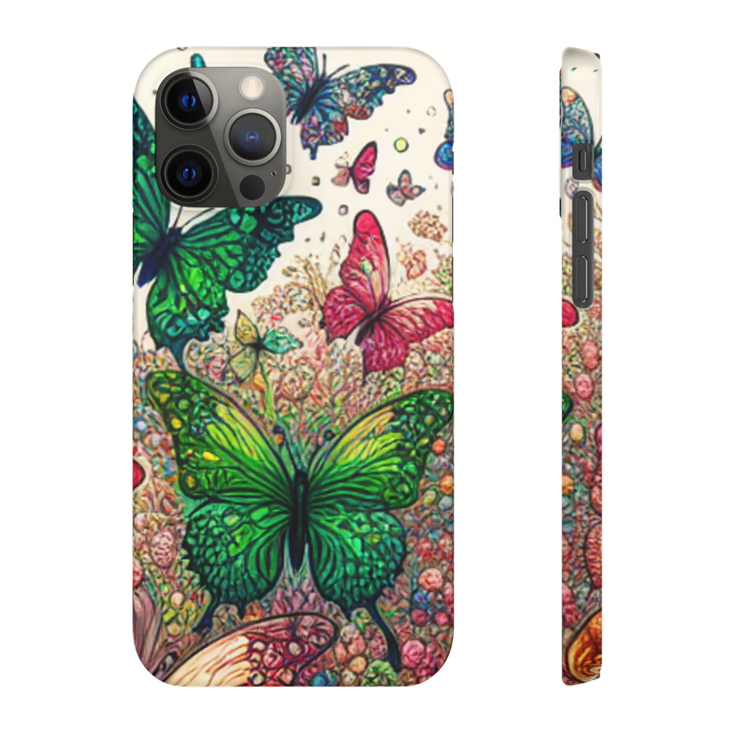 Colorful Butterfly Snap Cases, Over 50 types of Phone Covers, Floral Design, Spring Decor, Eco-Friendly Gift