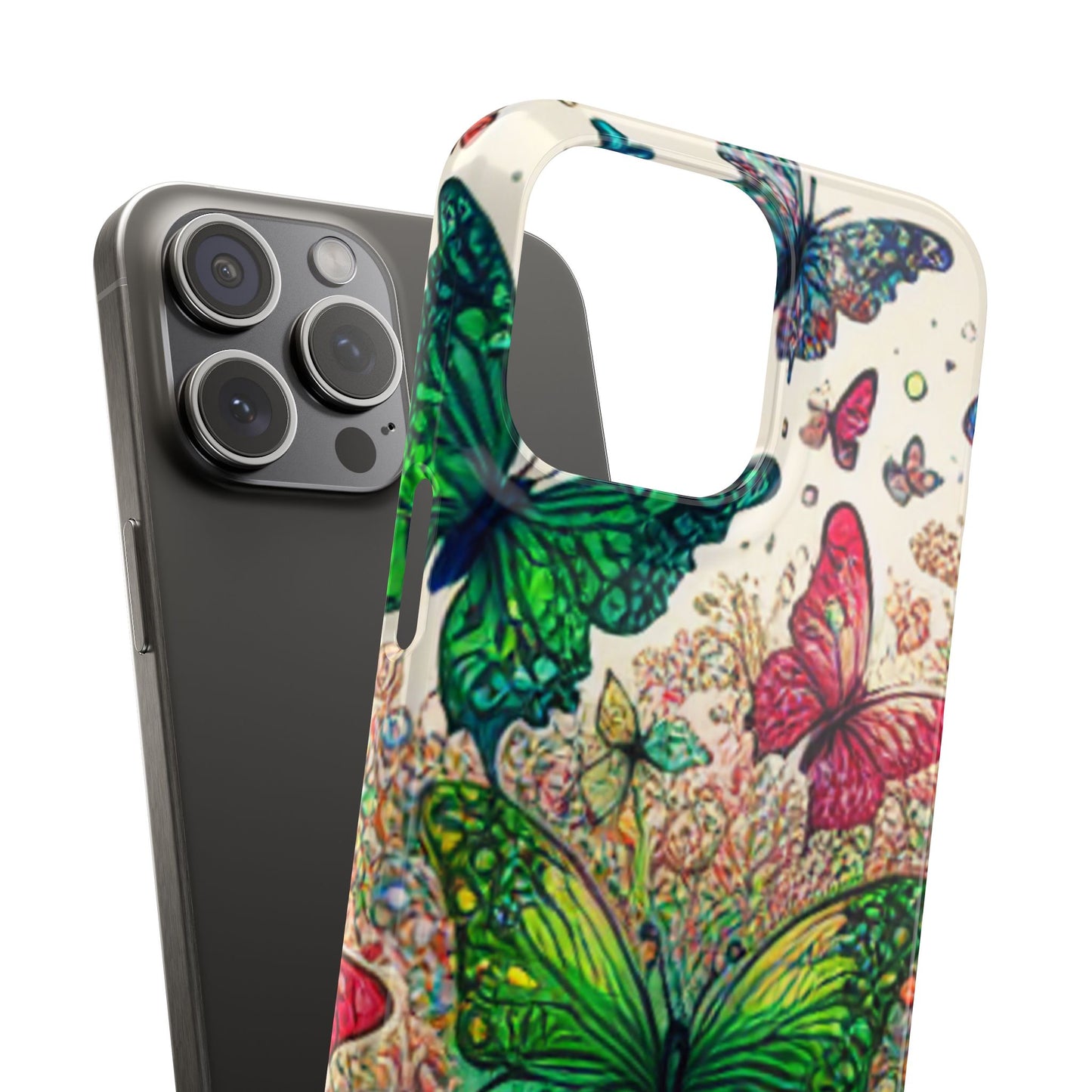 Colorful Butterfly Snap Cases, Over 50 types of Phone Covers, Floral Design, Spring Decor, Eco-Friendly Gift