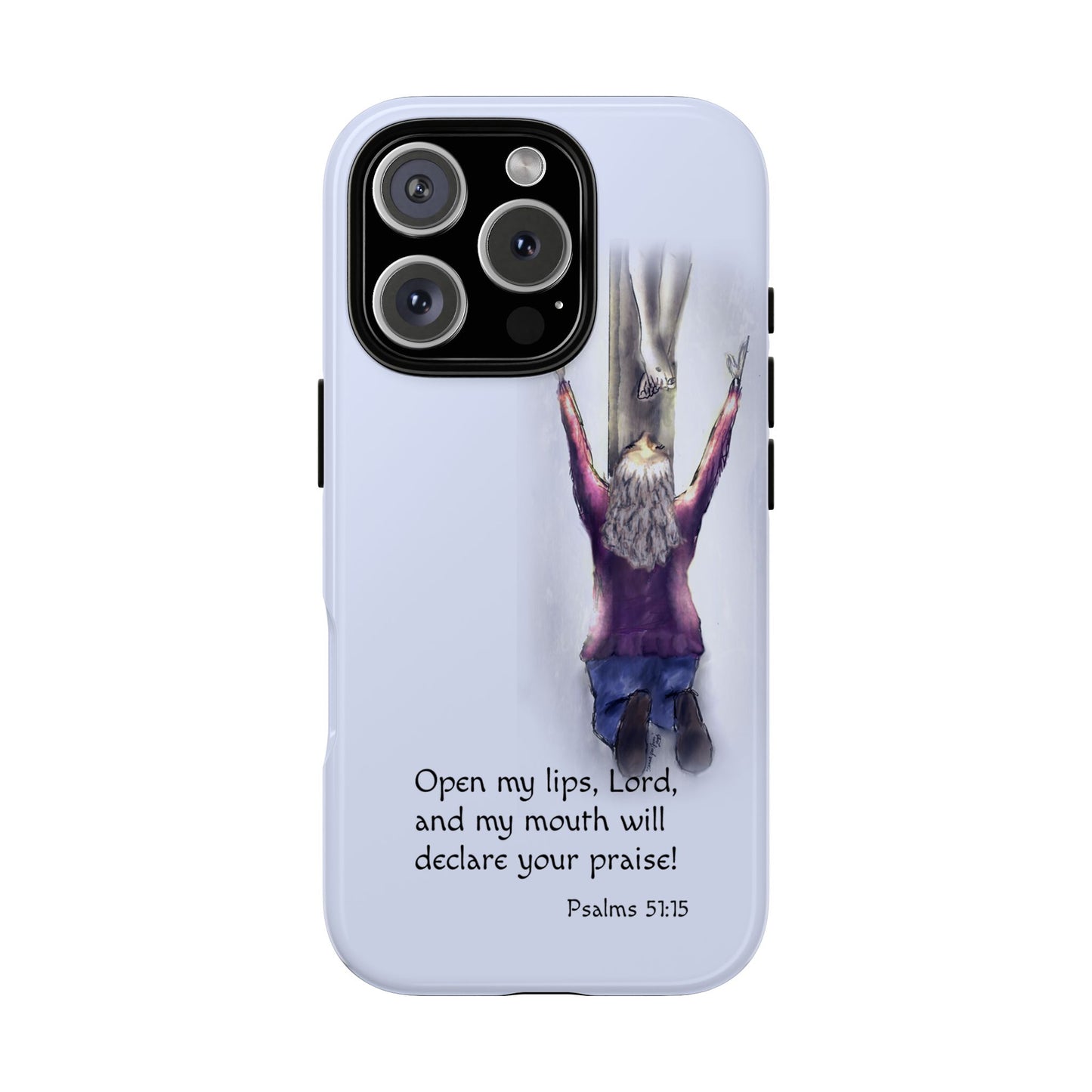 Only You, Jesus - Phone Case with Inspirational Design - Open My Lips, Lord, Christian Gift for Young Adults, Thoughtful Christian Decor, Scripture Phone Case