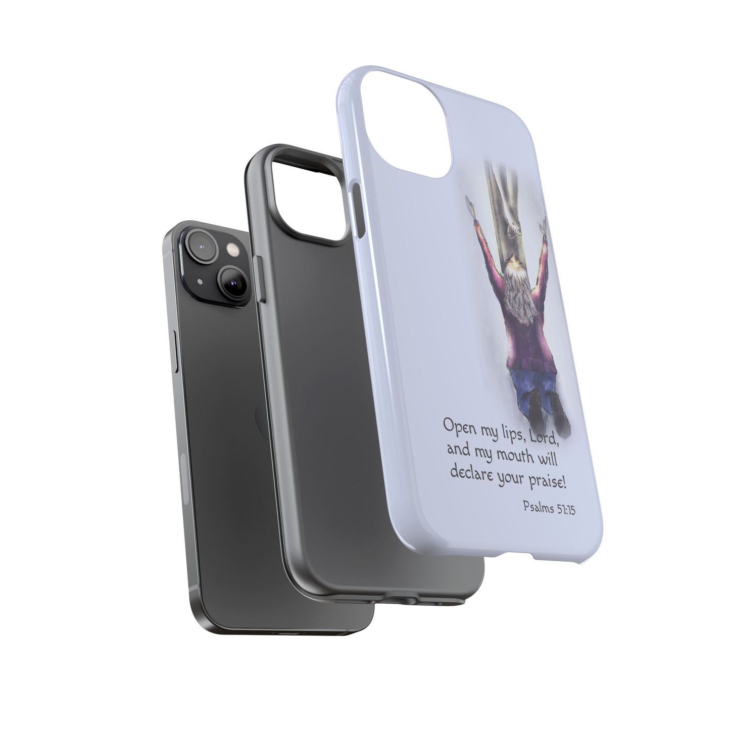 Only You, Jesus - Phone Case with Inspirational Design - Open My Lips, Lord, Christian Gift for Young Adults, Thoughtful Christian Decor, Scripture Phone Case