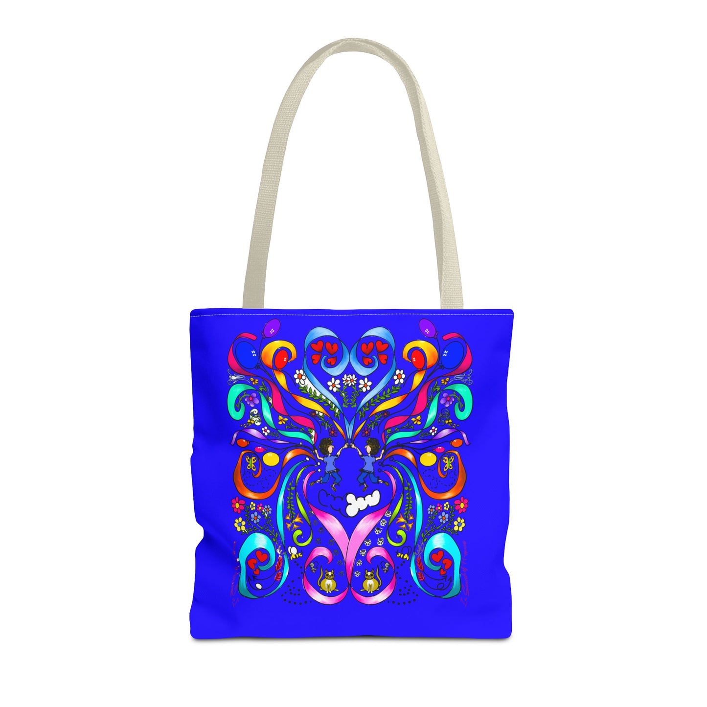 Vibrant Floral Tote Bag, Colorful Shopping Bag, Reusable Grocery Tote, Art Print Carry-All, Eco-Friendly Gift Bag