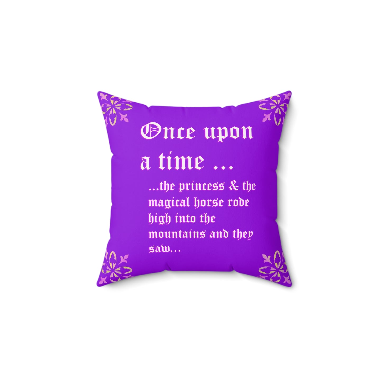 PILLOW - Storytime - Fancy Horse - Rode into the Mountains Square Pillow