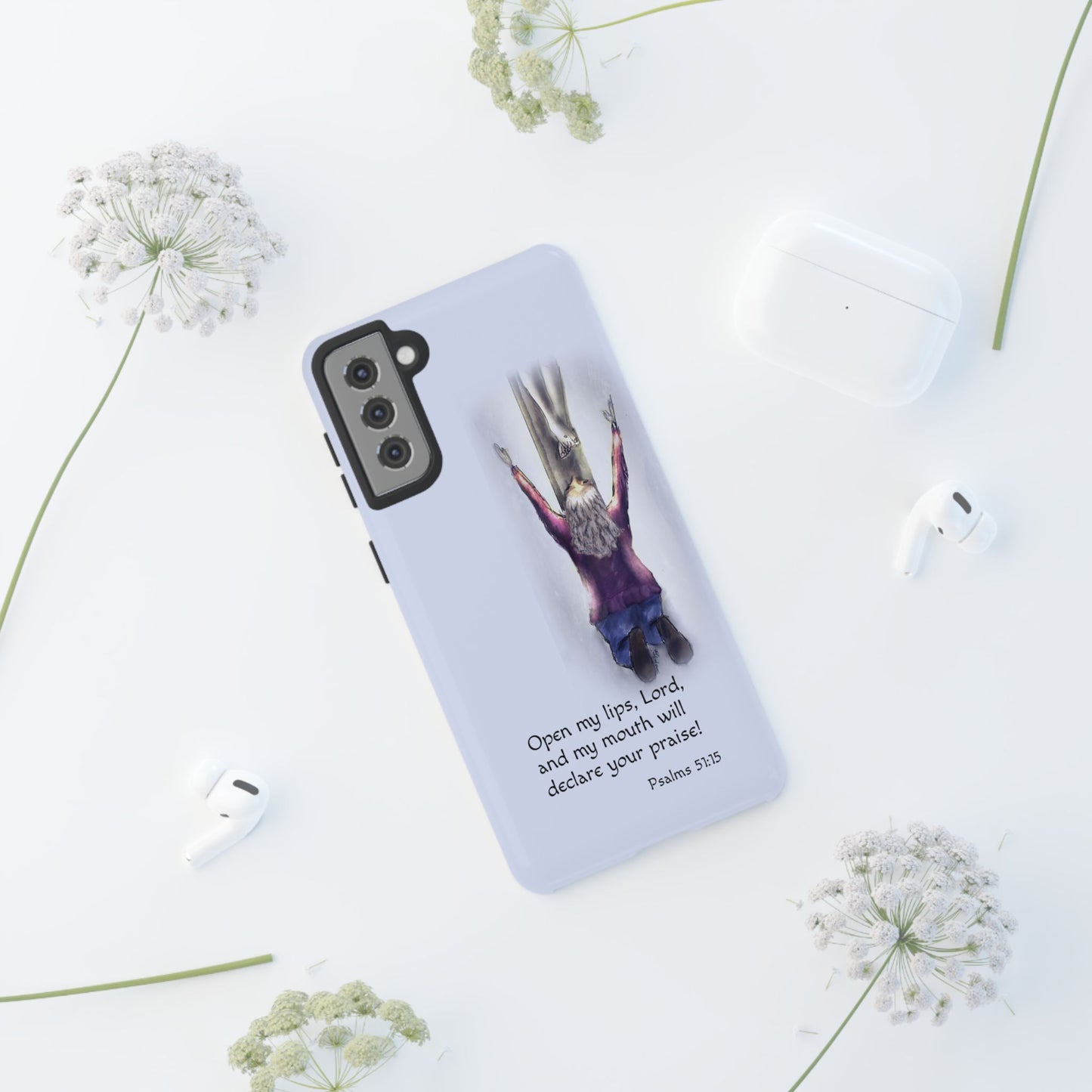 Only You, Jesus - Phone Case with Inspirational Design - Open My Lips, Lord, Christian Gift for Young Adults, Thoughtful Christian Decor, Scripture Phone Case