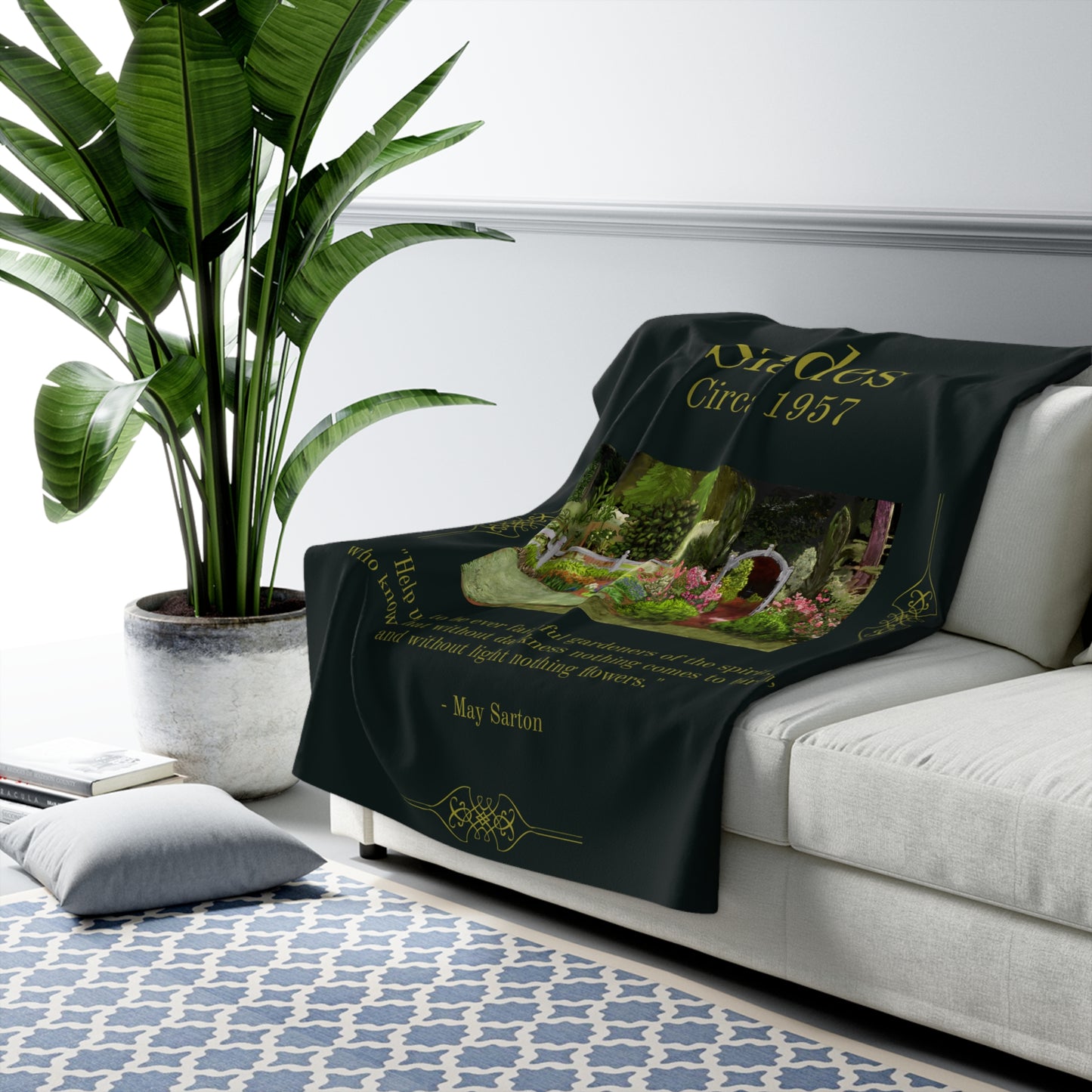 The Backyard - Vertical Sherpa Fleece Blanket