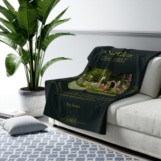 The Backyard - Vertical Sherpa Fleece Blanket