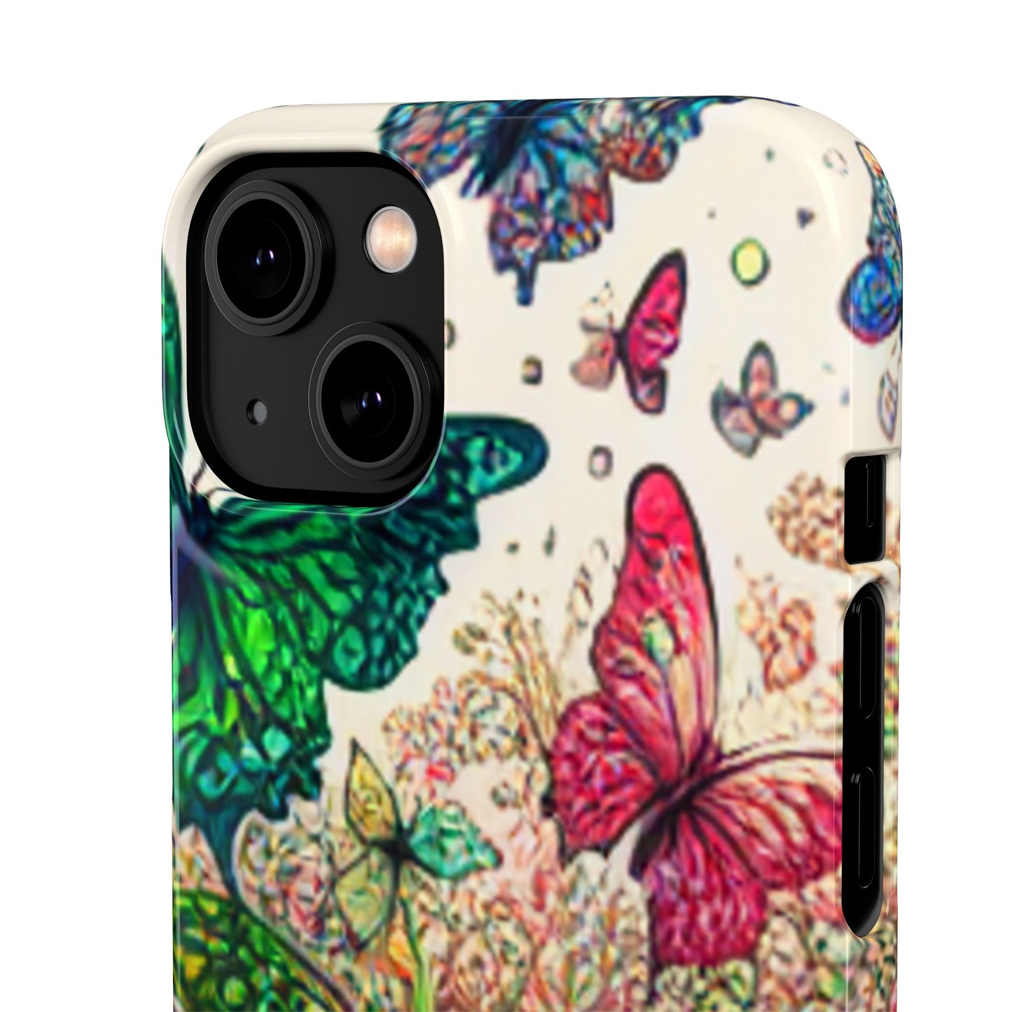 Colorful Butterfly Snap Cases, Over 50 types of Phone Covers, Floral Design, Spring Decor, Eco-Friendly Gift