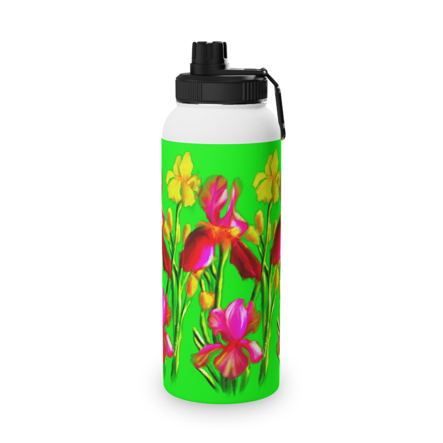 Hanson's Iris set of Stainless Steel Water Bottles, Sports Lid