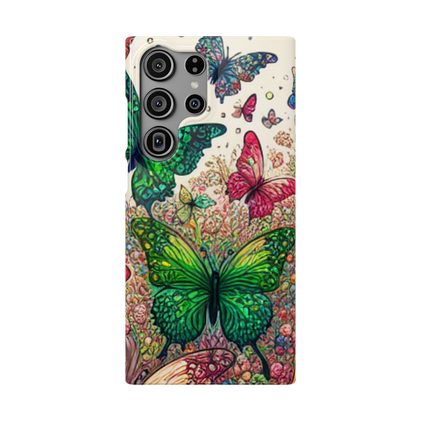 Colorful Butterfly Snap Cases, Over 50 types of Phone Covers, Floral Design, Spring Decor, Eco-Friendly Gift