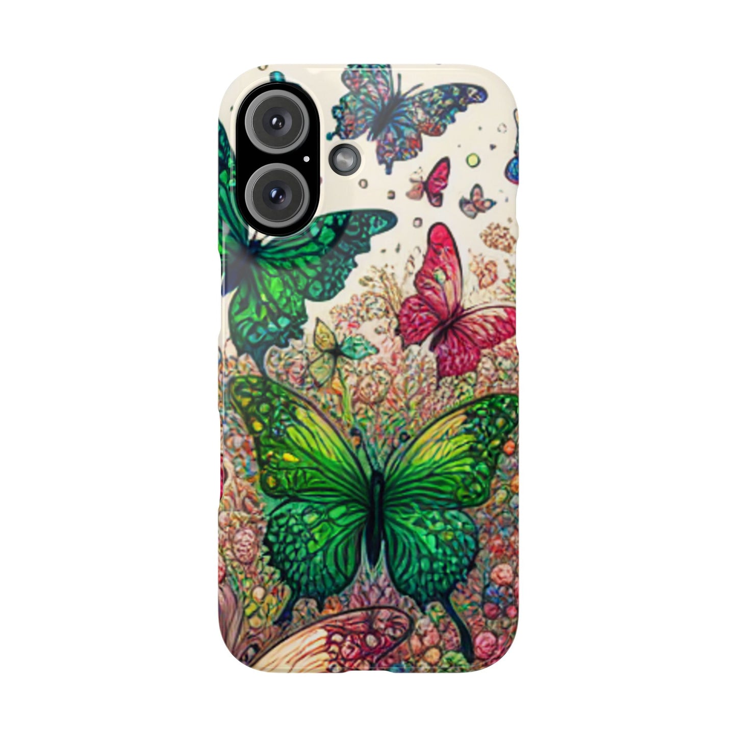 Colorful Butterfly Snap Cases, Over 50 types of Phone Covers, Floral Design, Spring Decor, Eco-Friendly Gift