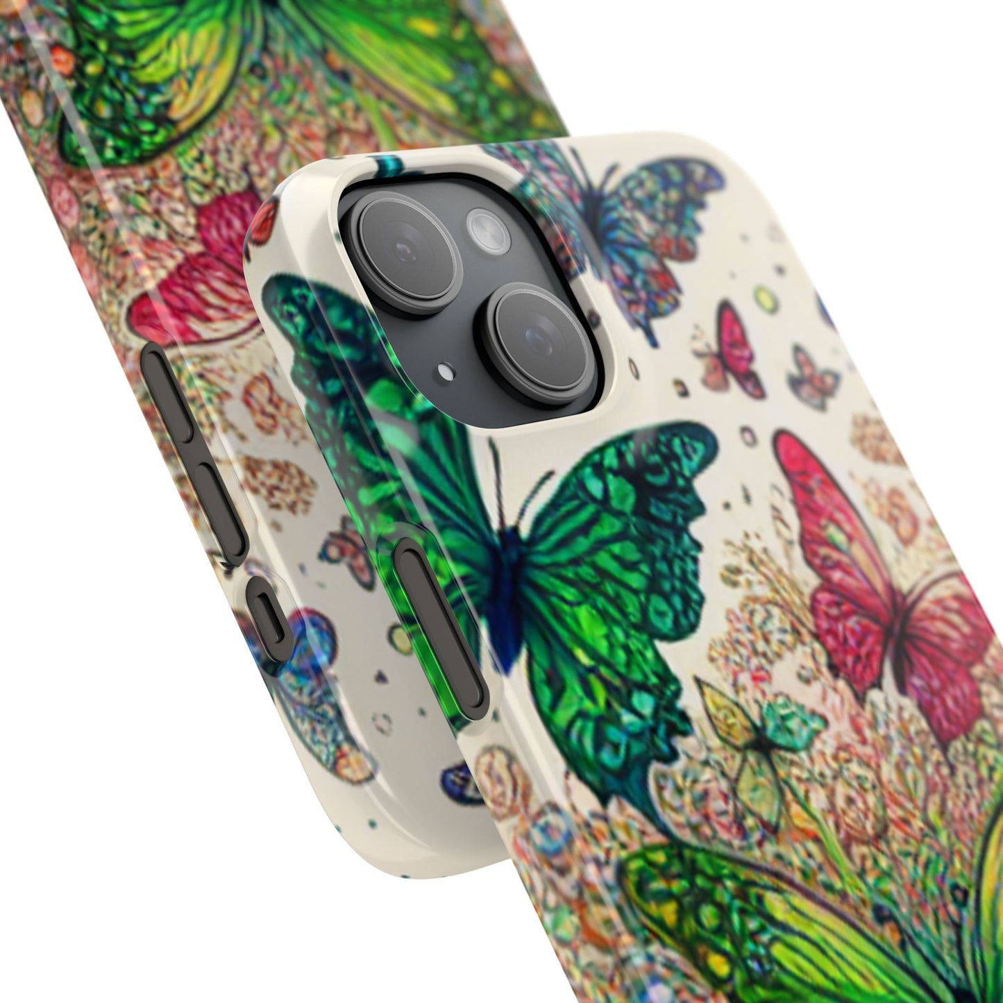 Colorful Butterfly Snap Cases, Over 50 types of Phone Covers, Floral Design, Spring Decor, Eco-Friendly Gift