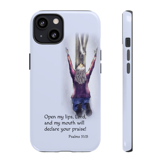 Only You, Jesus - Phone Case with Inspirational Design - Open My Lips, Lord, Christian Gift for Young Adults, Thoughtful Christian Decor, Scripture Phone Case