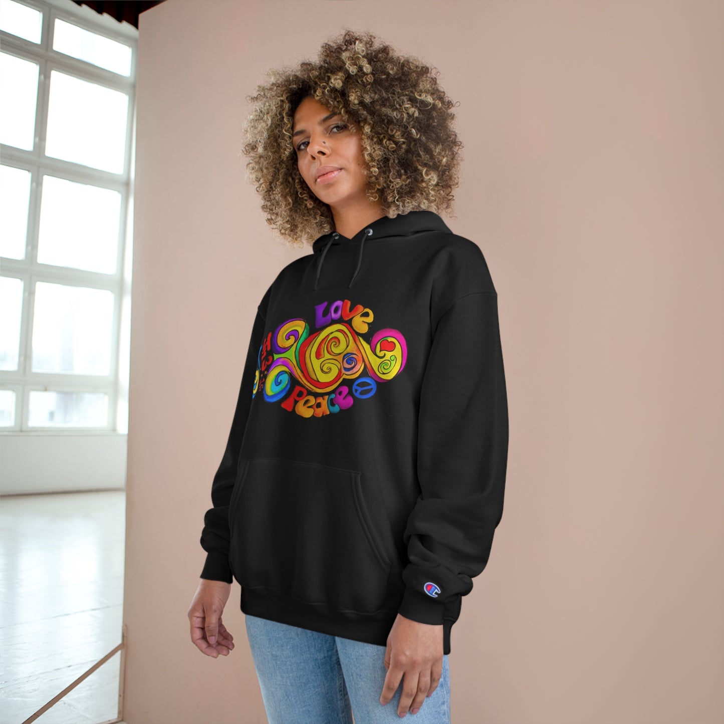 Groovy Love & Peace Champion Hoodie
