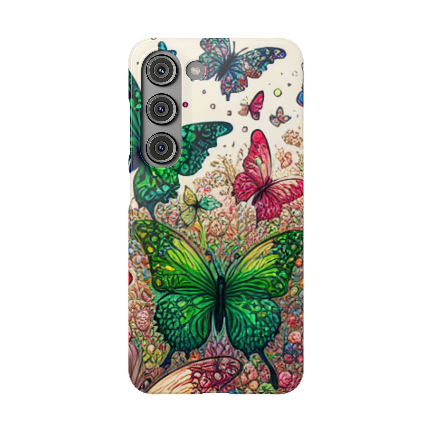 Colorful Butterfly Snap Cases, Over 50 types of Phone Covers, Floral Design, Spring Decor, Eco-Friendly Gift