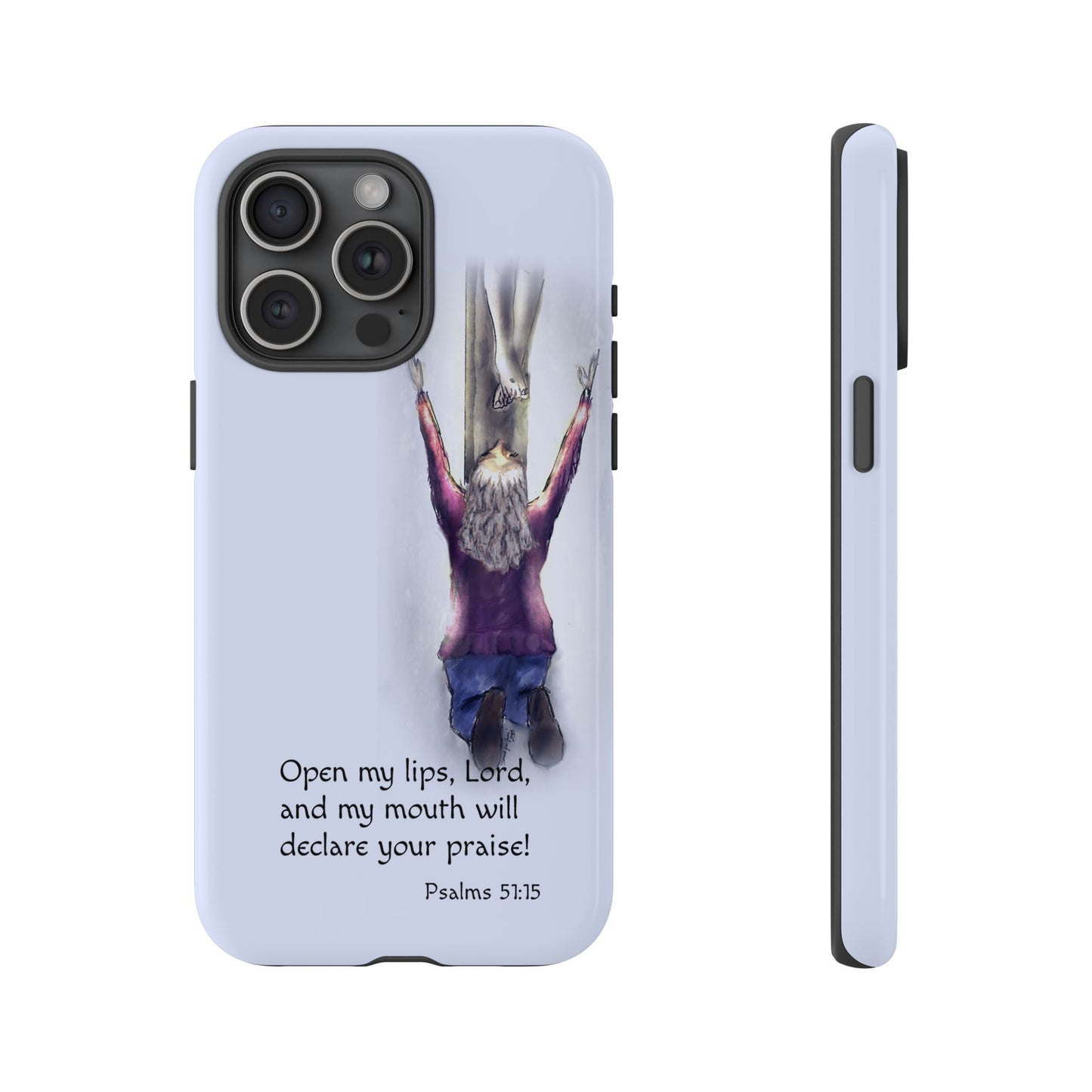 Only You, Jesus - Phone Case with Inspirational Design - Open My Lips, Lord, Christian Gift for Young Adults, Thoughtful Christian Decor, Scripture Phone Case