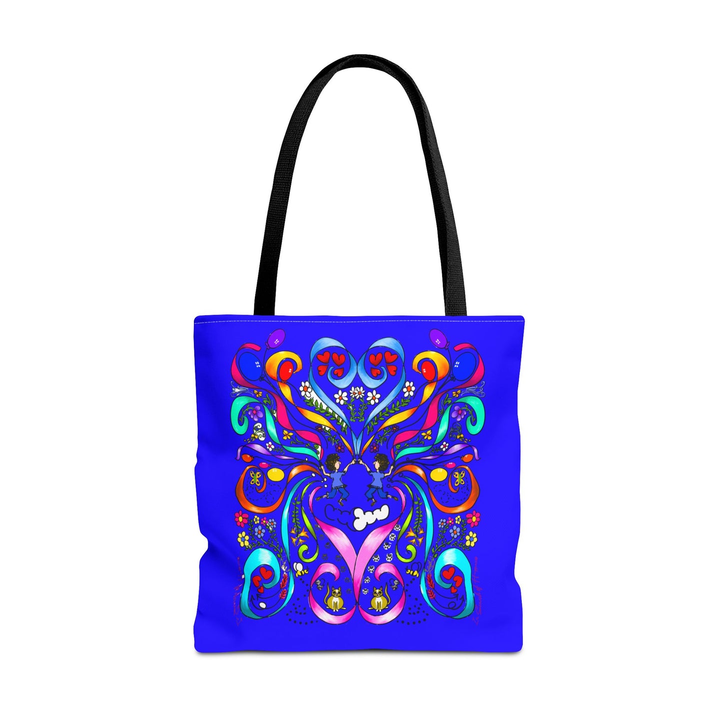 Vibrant Floral Tote Bag, Colorful Shopping Bag, Reusable Grocery Tote, Art Print Carry-All, Eco-Friendly Gift Bag