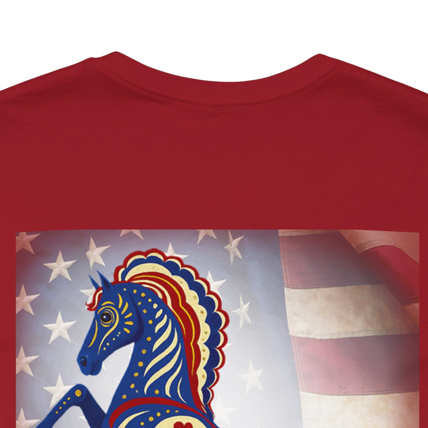 USA Patriot's Horse Tee, Unisex Equestrian Gift, Nature Lover Apparel, Vintage Style T-Shirt