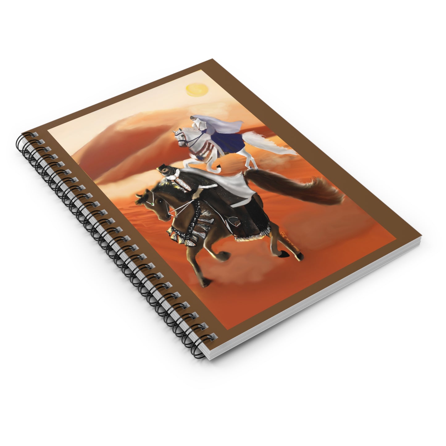 Across the Sands Spiral Notebook - Ruled Line, Journal, Writing Diary, Horseback Riding Notebook, Gift for Equestrians