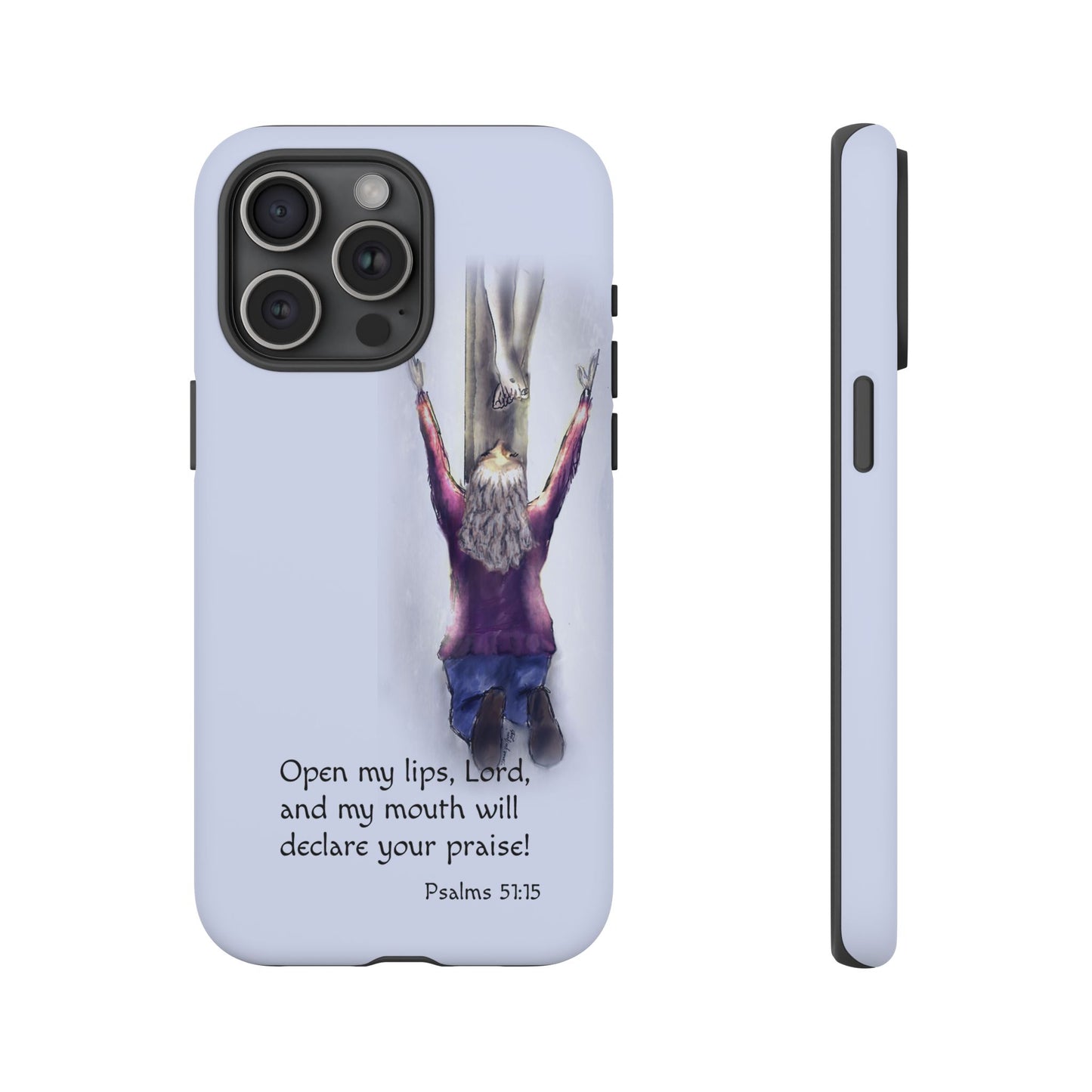 Only You, Jesus - Phone Case with Inspirational Design - Open My Lips, Lord, Christian Gift for Young Adults, Thoughtful Christian Decor, Scripture Phone Case