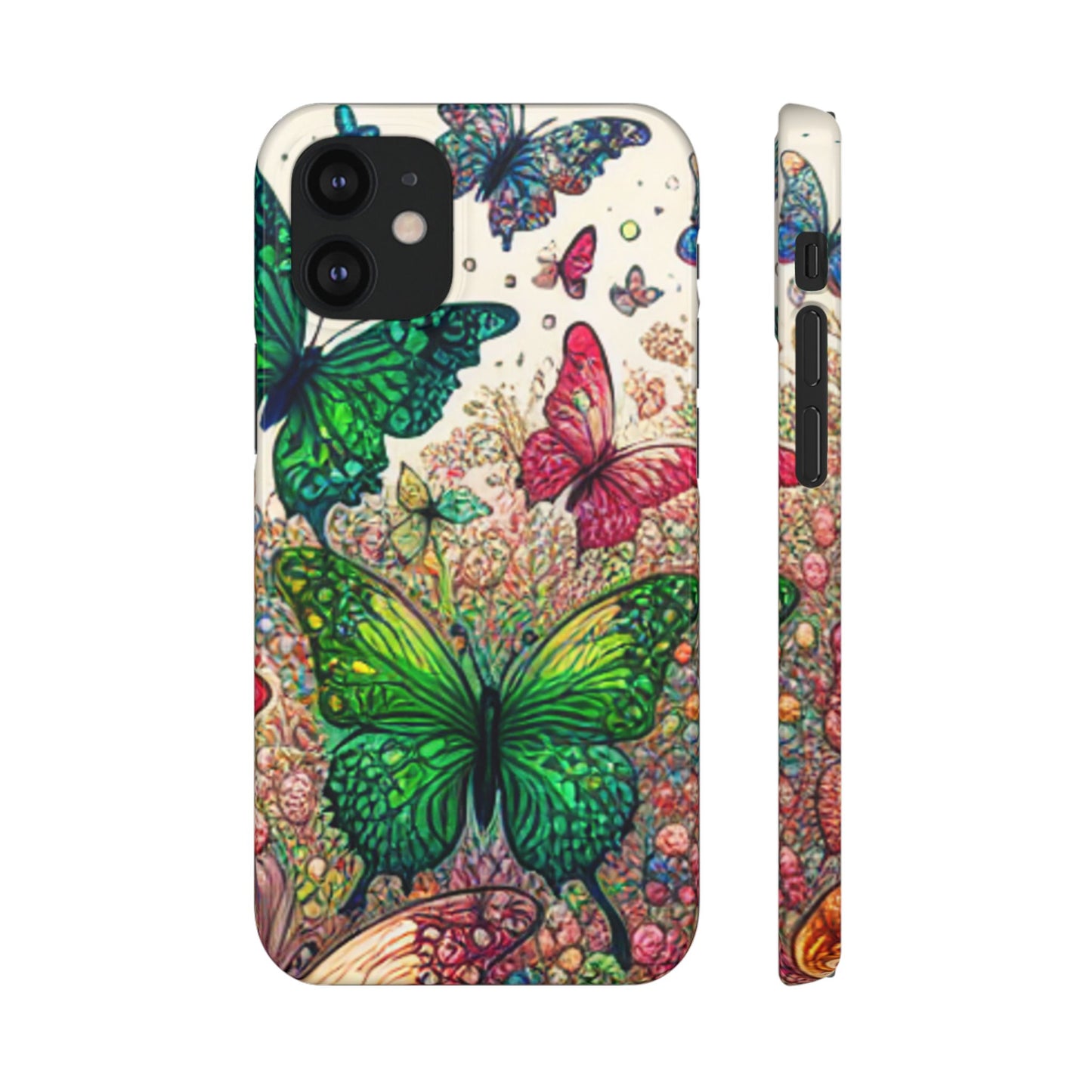Colorful Butterfly Snap Cases, Over 50 types of Phone Covers, Floral Design, Spring Decor, Eco-Friendly Gift