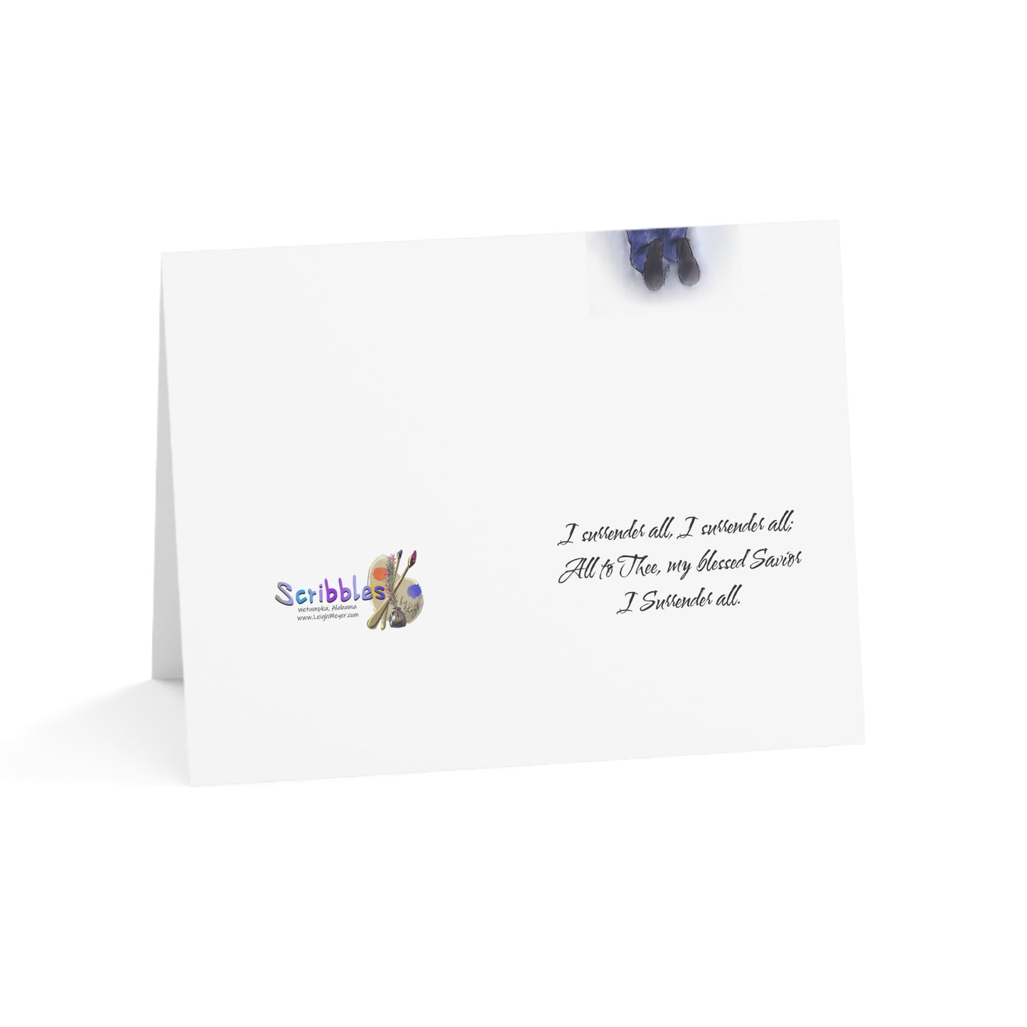 I Surrender - white - Spiritual Greeting Cards – Inspirational Cards for All Occasions, Encouragement, Love, Thank You, Sympathy, 1-50 Packs