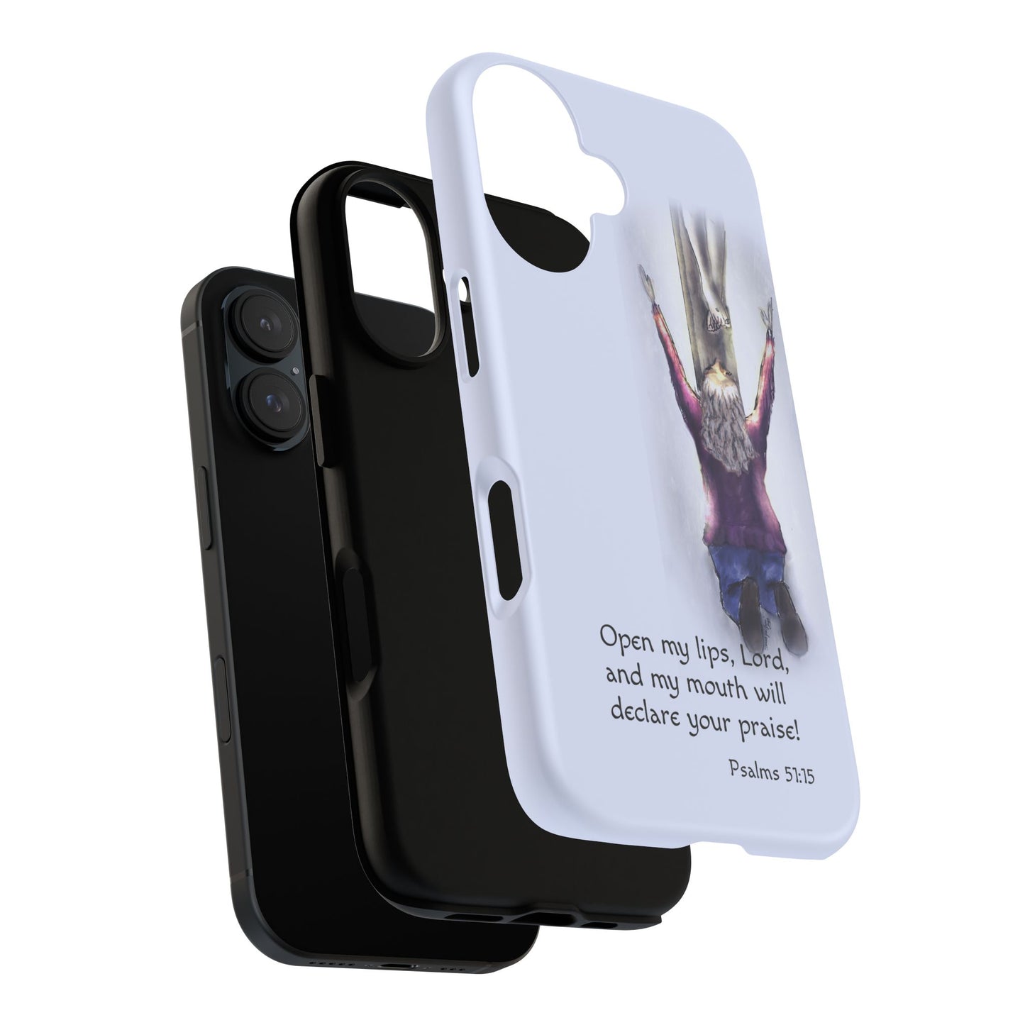 Only You, Jesus - Phone Case with Inspirational Design - Open My Lips, Lord, Christian Gift for Young Adults, Thoughtful Christian Decor, Scripture Phone Case