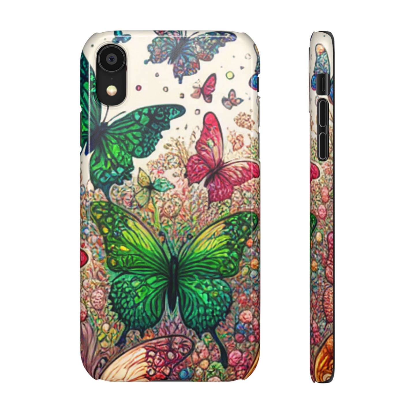 Colorful Butterfly Snap Cases, Over 50 types of Phone Covers, Floral Design, Spring Decor, Eco-Friendly Gift