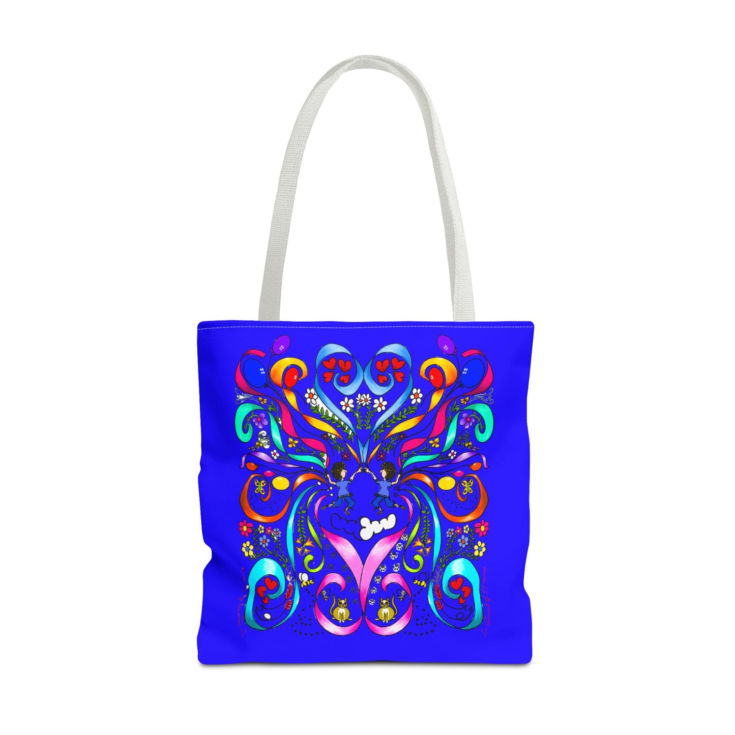 Vibrant Floral Tote Bag, Colorful Shopping Bag, Reusable Grocery Tote, Art Print Carry-All, Eco-Friendly Gift Bag