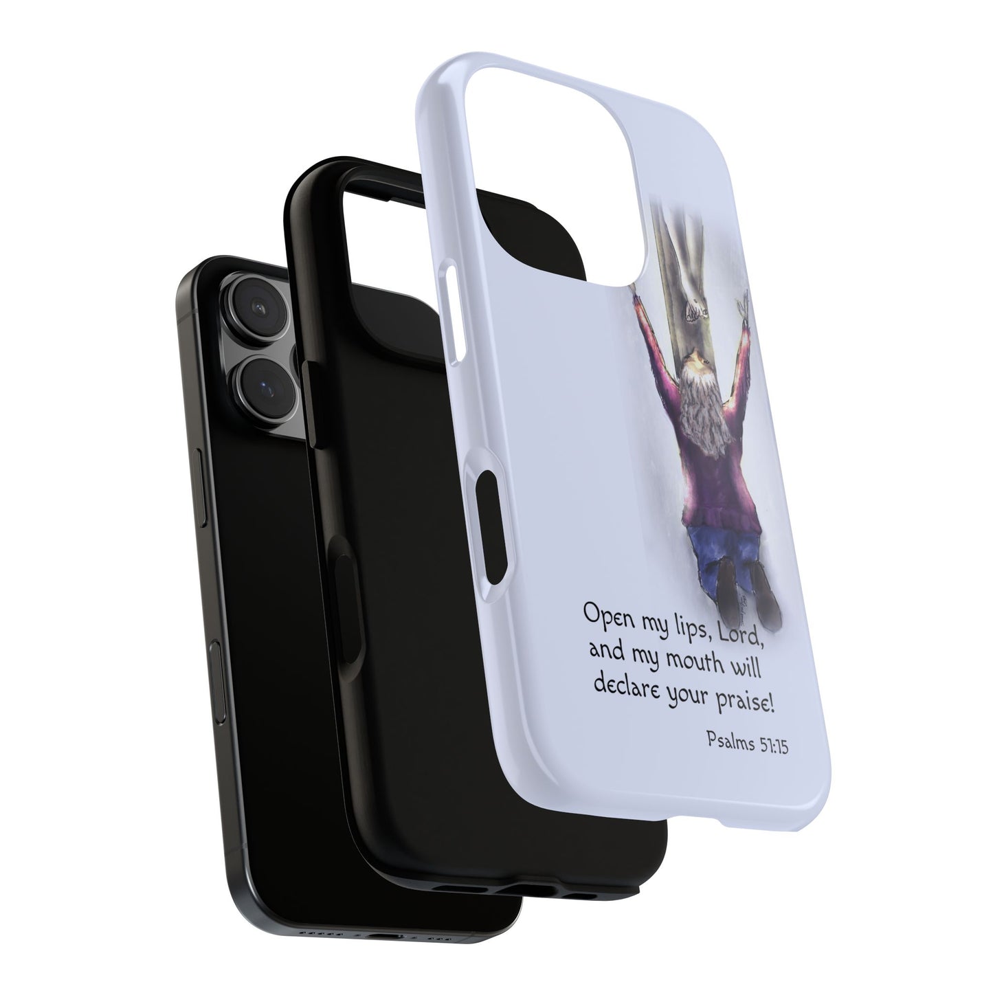 Only You, Jesus - Phone Case with Inspirational Design - Open My Lips, Lord, Christian Gift for Young Adults, Thoughtful Christian Decor, Scripture Phone Case