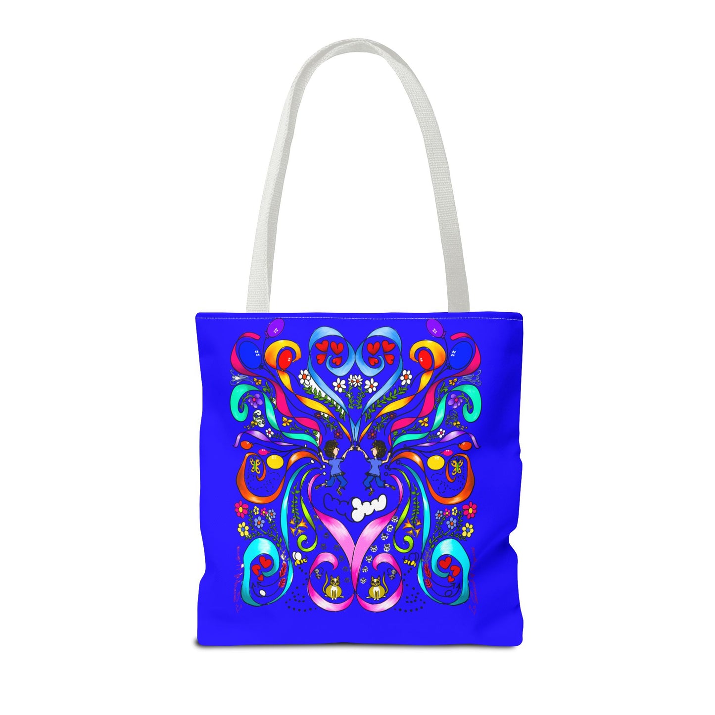 Vibrant Floral Tote Bag, Colorful Shopping Bag, Reusable Grocery Tote, Art Print Carry-All, Eco-Friendly Gift Bag