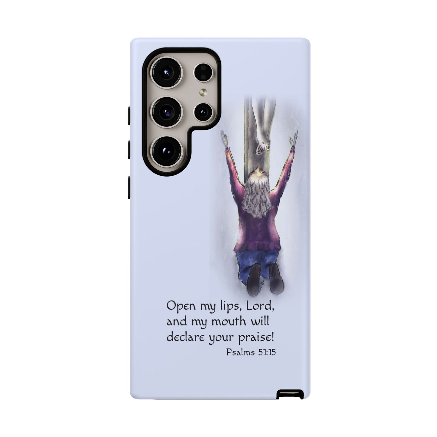 Only You, Jesus - Phone Case with Inspirational Design - Open My Lips, Lord, Christian Gift for Young Adults, Thoughtful Christian Decor, Scripture Phone Case