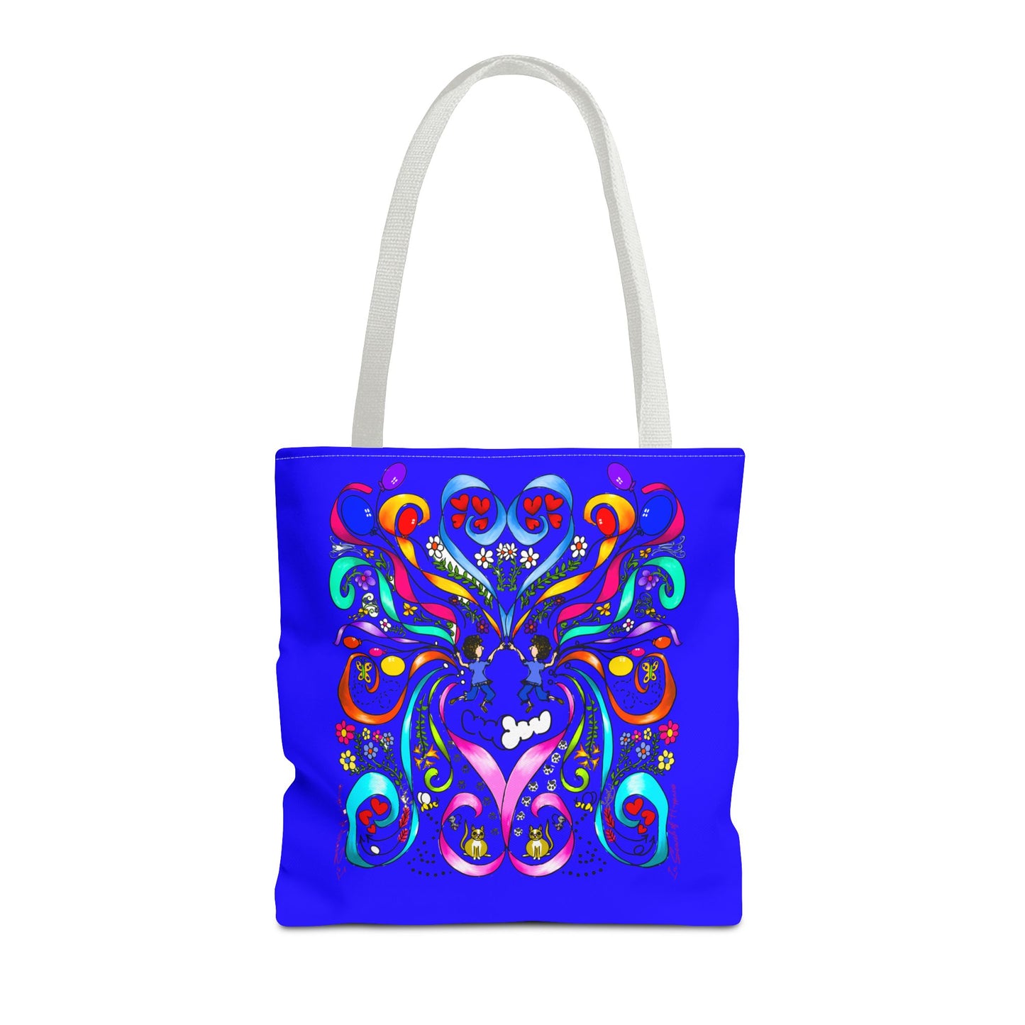 Vibrant Floral Tote Bag, Colorful Shopping Bag, Reusable Grocery Tote, Art Print Carry-All, Eco-Friendly Gift Bag