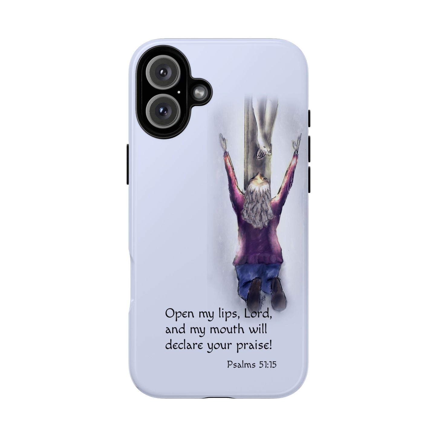 Only You, Jesus - Phone Case with Inspirational Design - Open My Lips, Lord, Christian Gift for Young Adults, Thoughtful Christian Decor, Scripture Phone Case