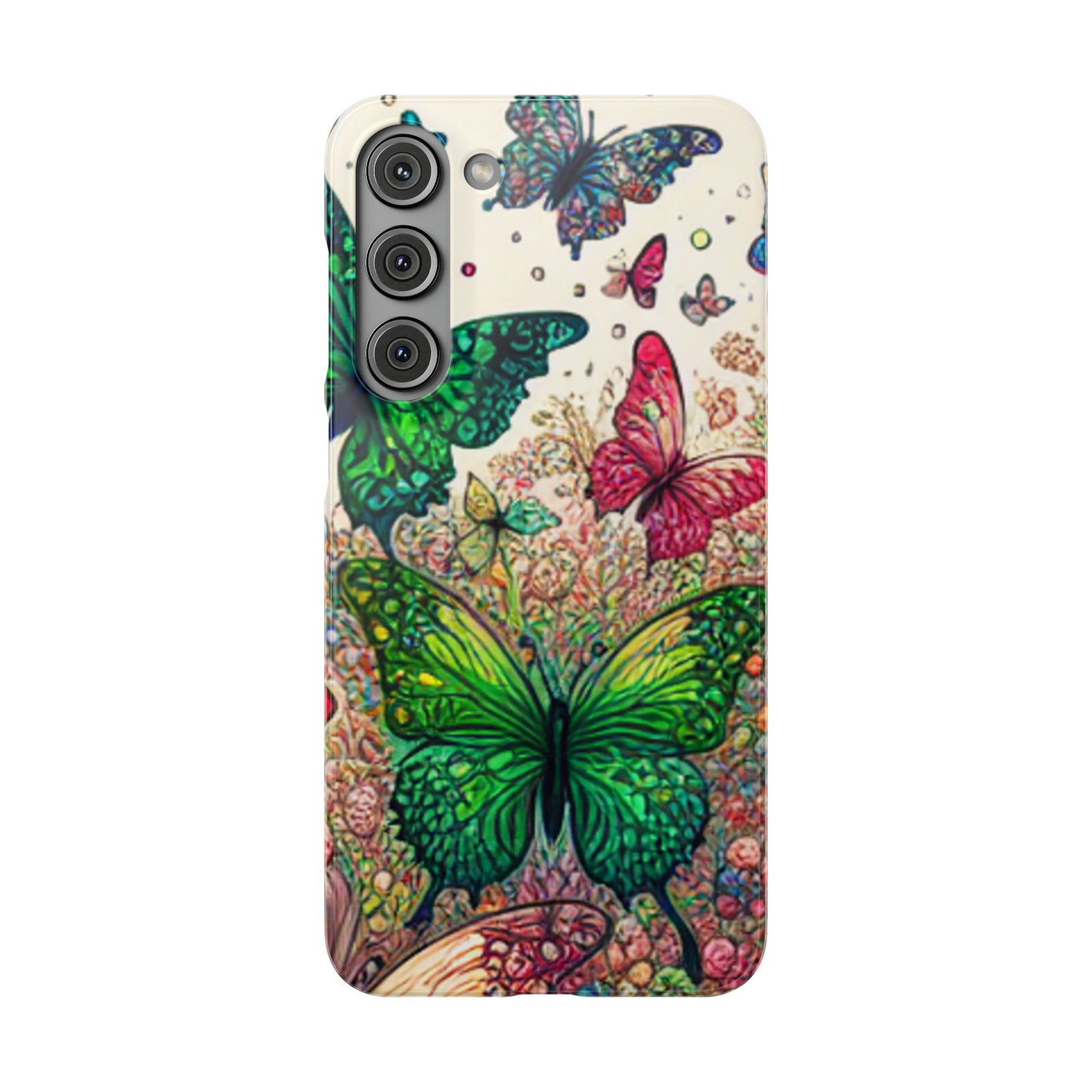 Colorful Butterfly Snap Cases, Over 50 types of Phone Covers, Floral Design, Spring Decor, Eco-Friendly Gift