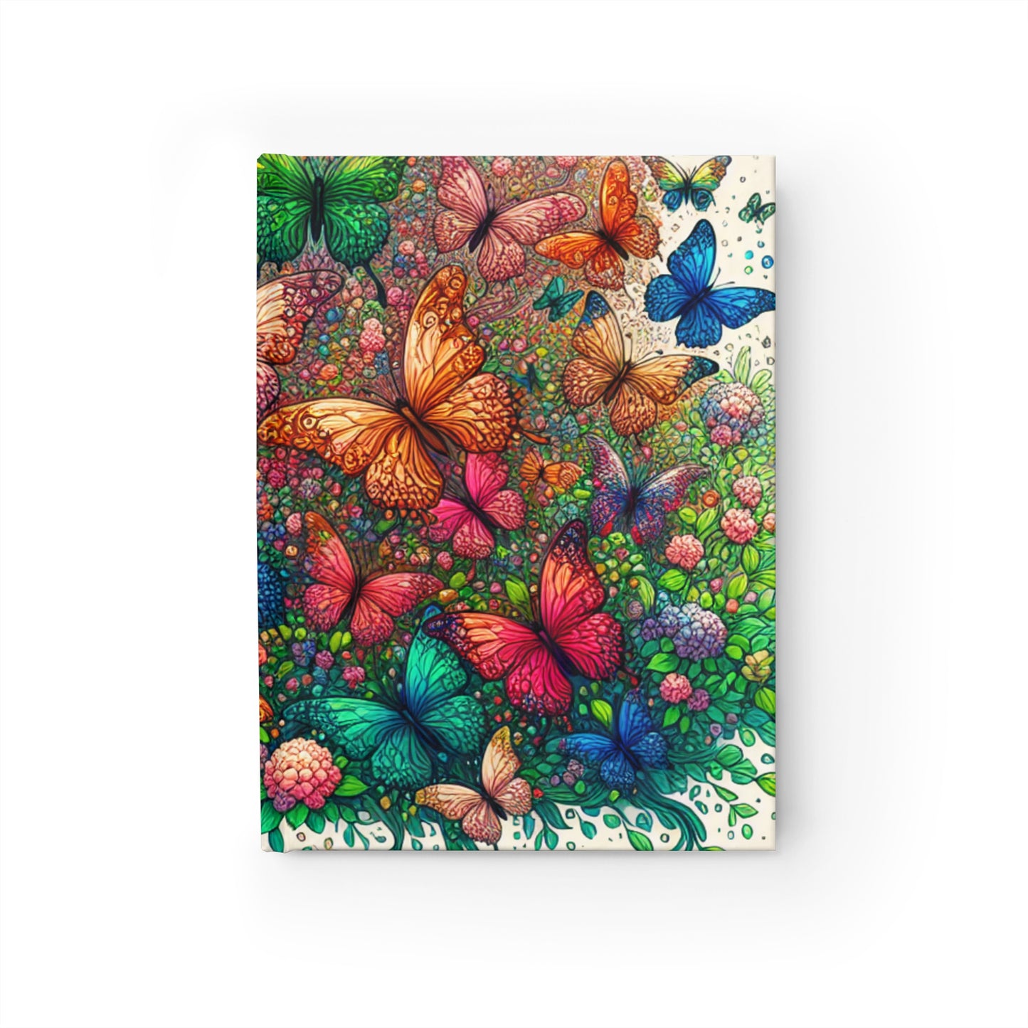 Colorful Butterfly Journal - Ruled Line, Colorful Notepad, Gift for Nature Lovers, Pastel Planner, Personal Diary, Butterfly Decor