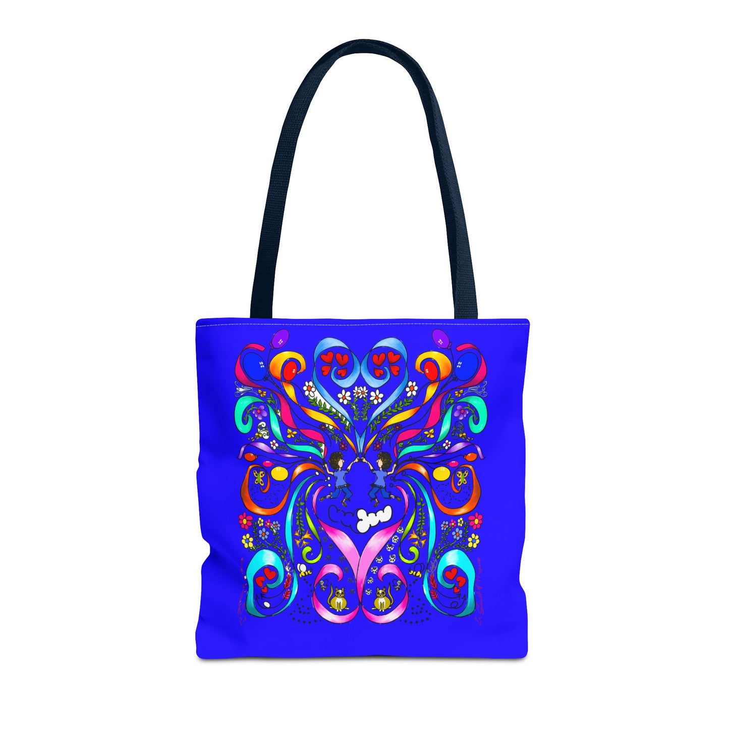 Vibrant Floral Tote Bag, Colorful Shopping Bag, Reusable Grocery Tote, Art Print Carry-All, Eco-Friendly Gift Bag