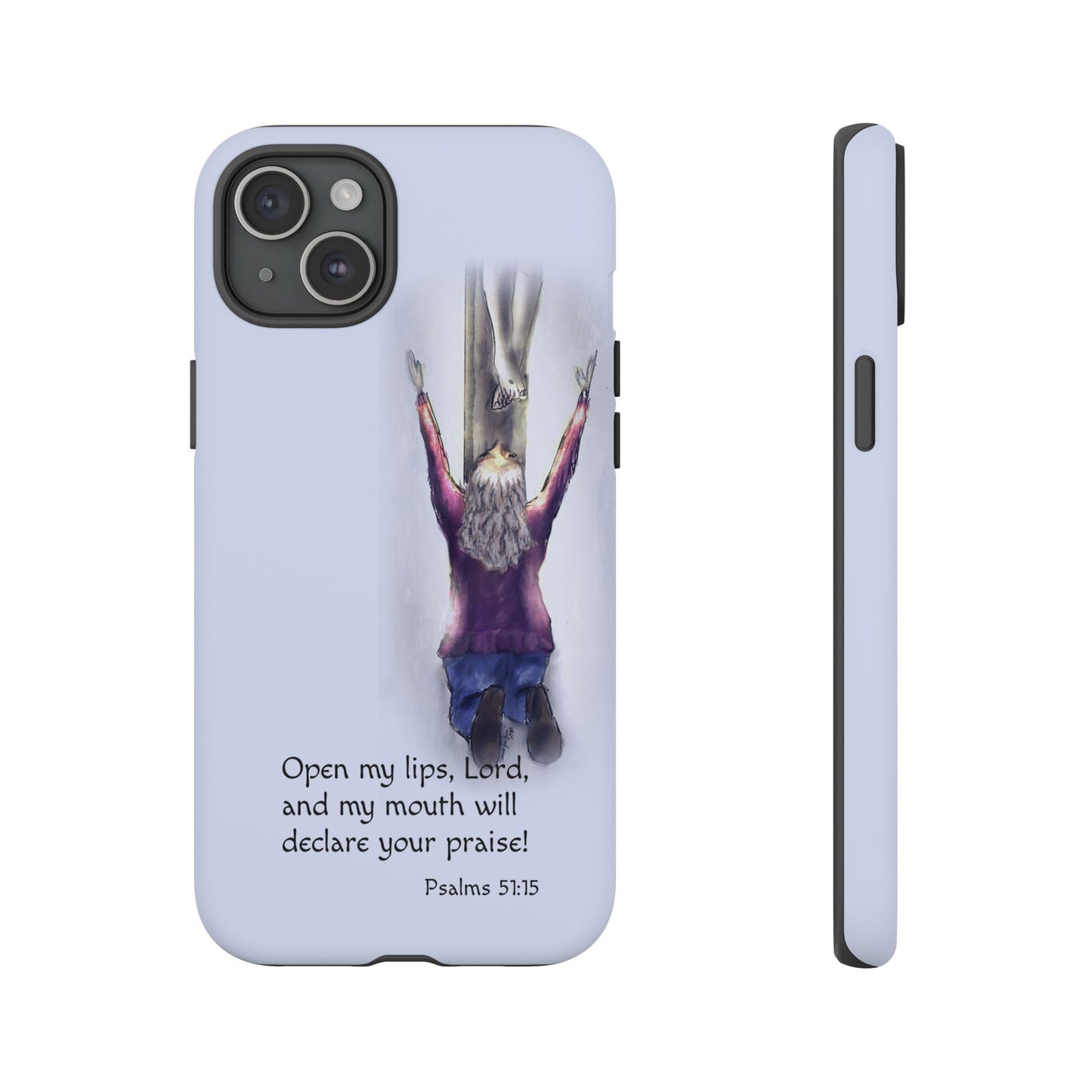 Only You, Jesus - Phone Case with Inspirational Design - Open My Lips, Lord, Christian Gift for Young Adults, Thoughtful Christian Decor, Scripture Phone Case