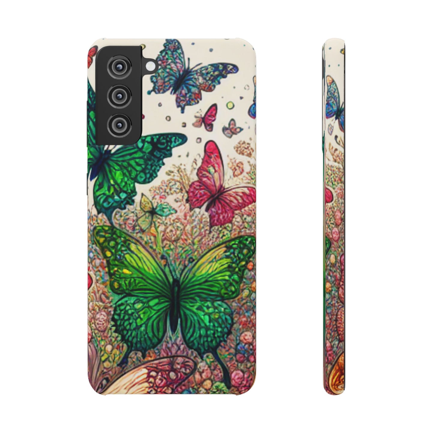 Colorful Butterfly Snap Cases, Over 50 types of Phone Covers, Floral Design, Spring Decor, Eco-Friendly Gift
