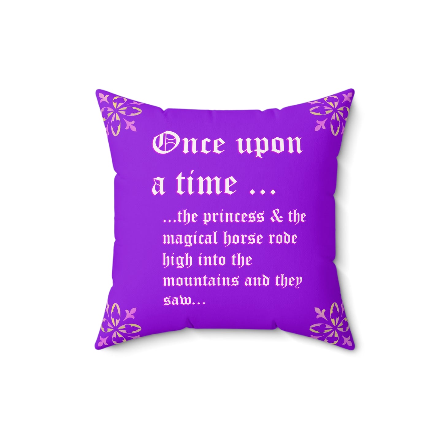PILLOW - Storytime - Fancy Horse - Rode into the Mountains Square Pillow